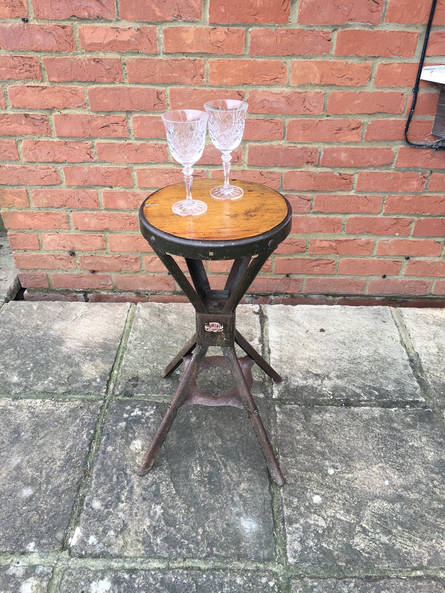 Vintage Evertaut steel stool.