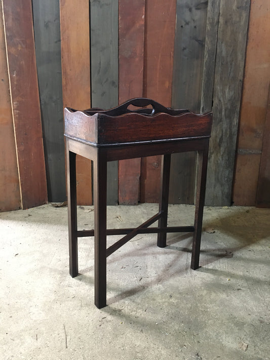 Georgian mahogany cutlery tray on legs.