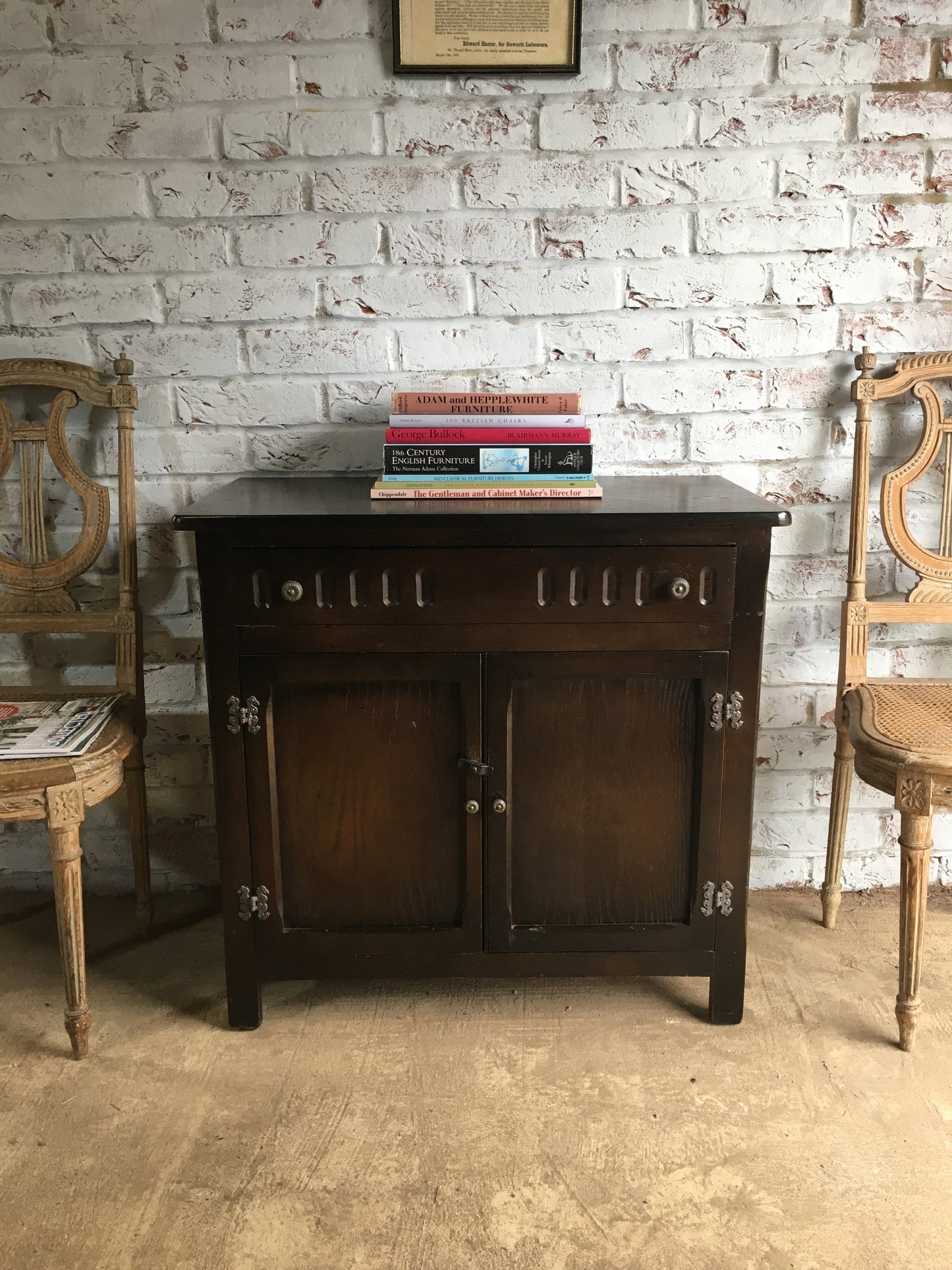 Vintage oak cabinet or cupboard.
