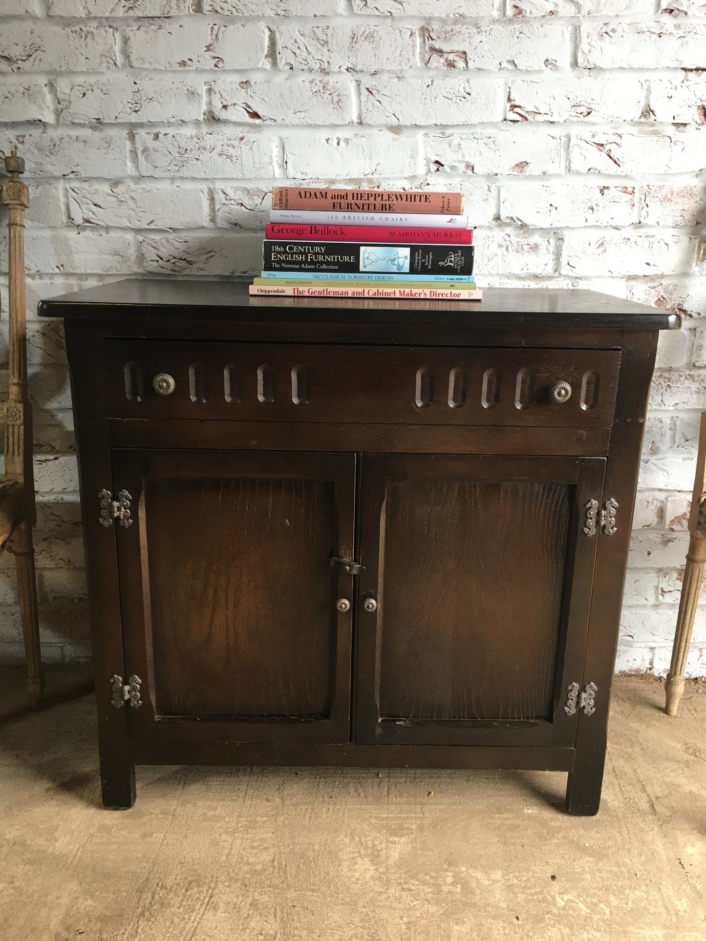 Vintage oak cabinet or cupboard.