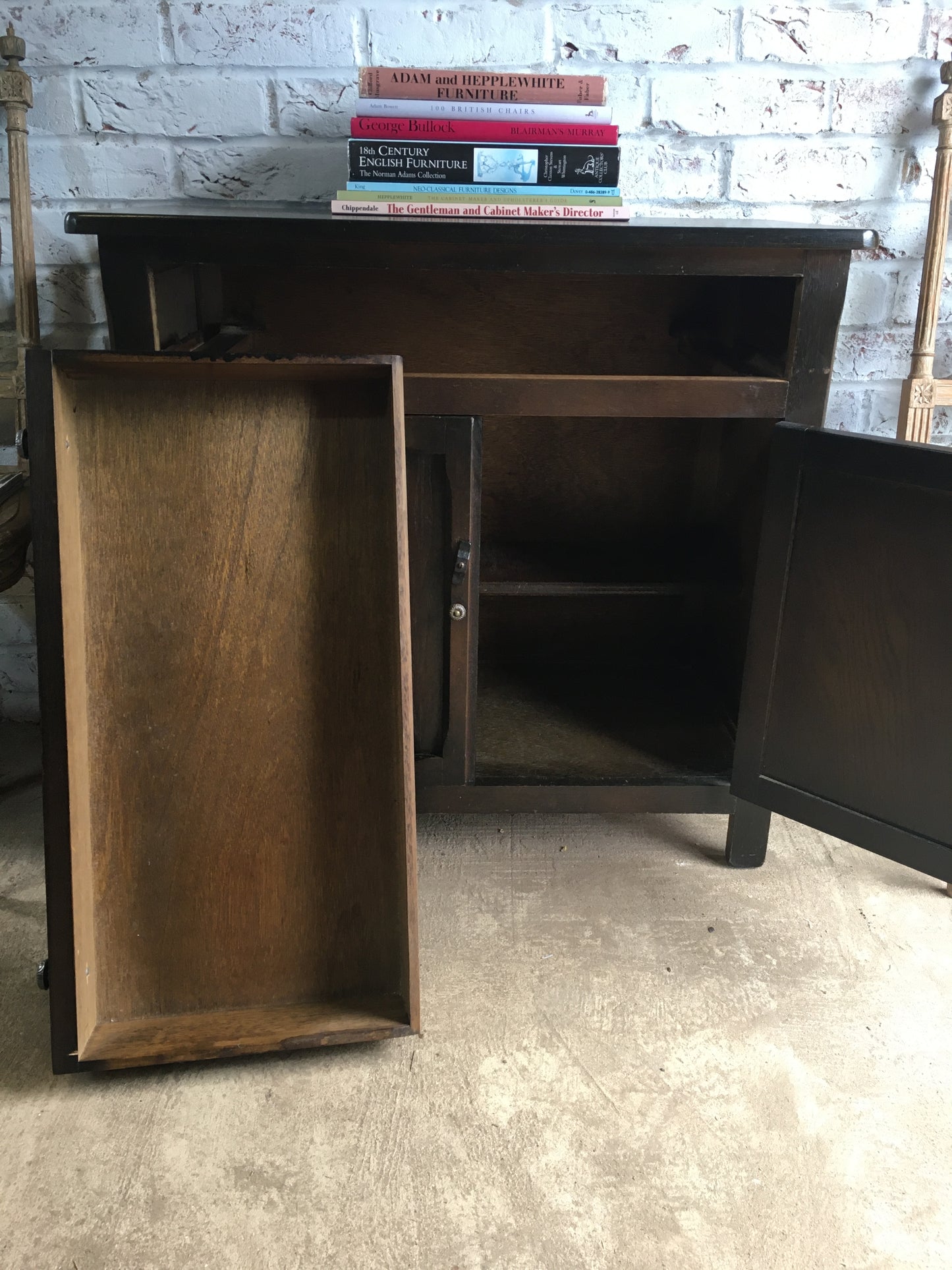 Vintage oak cabinet or cupboard.