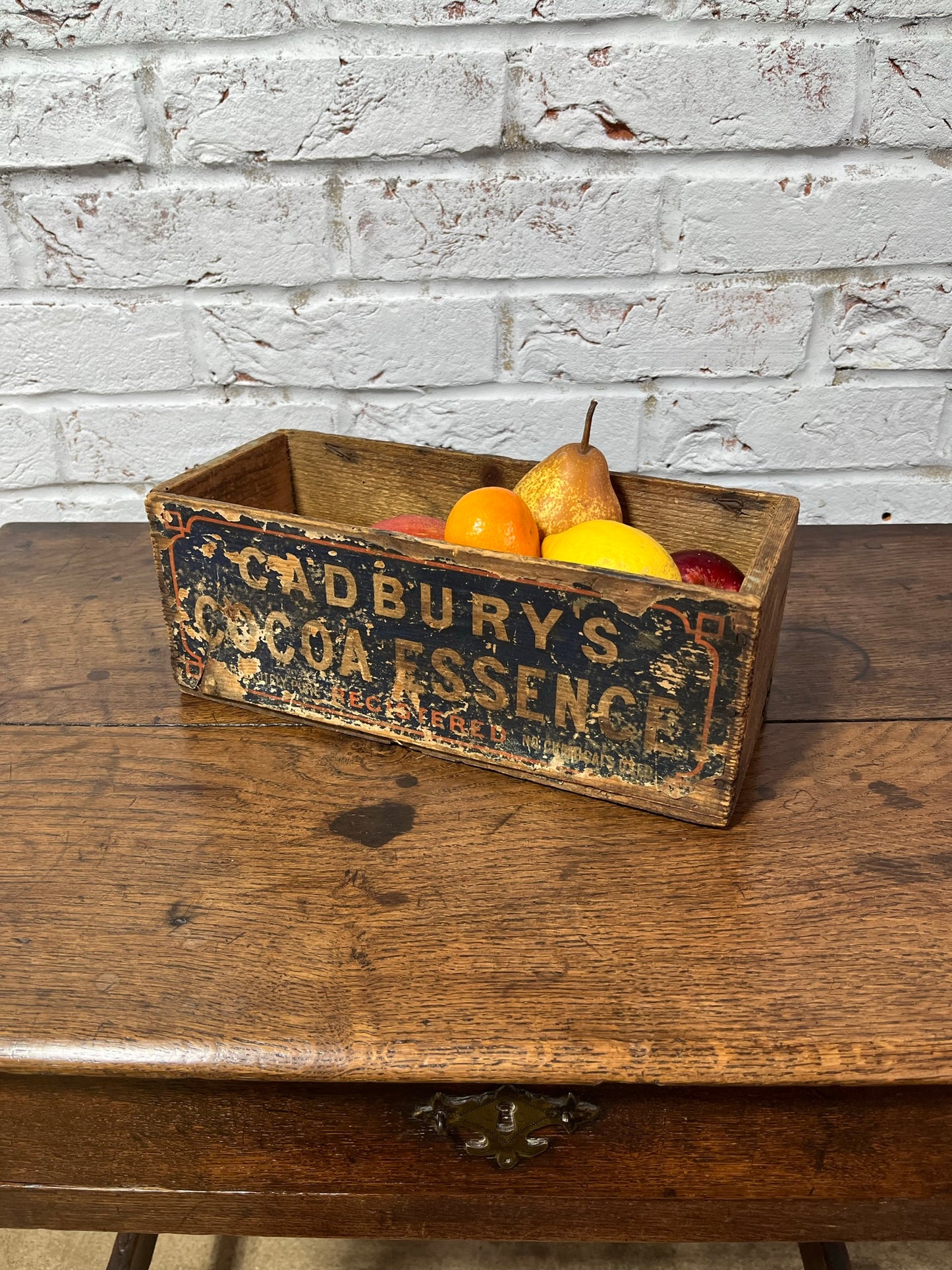 Vintage wooden Cadbury's Cocoa Essence box