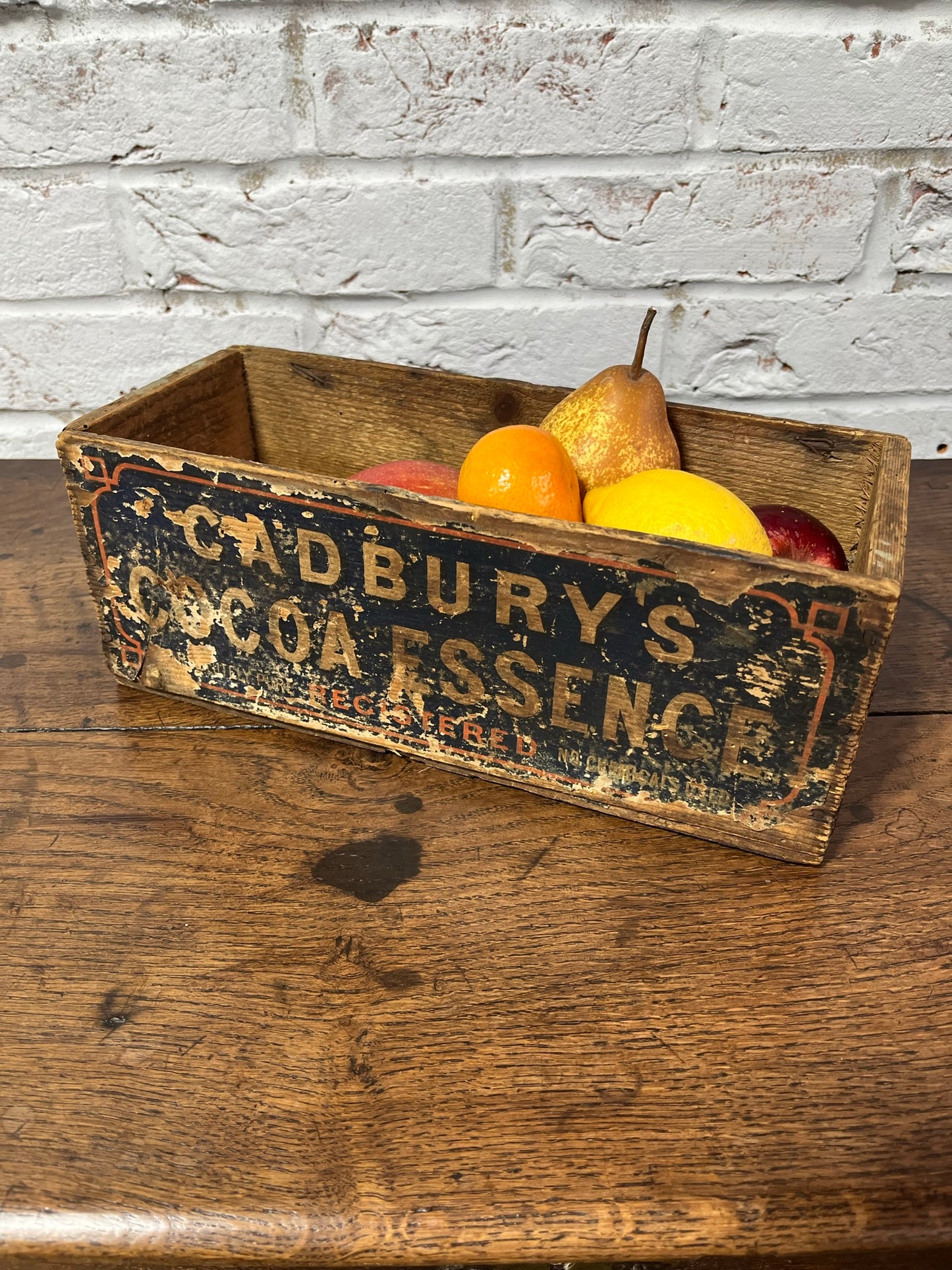 Vintage wooden Cadbury's Cocoa Essence box