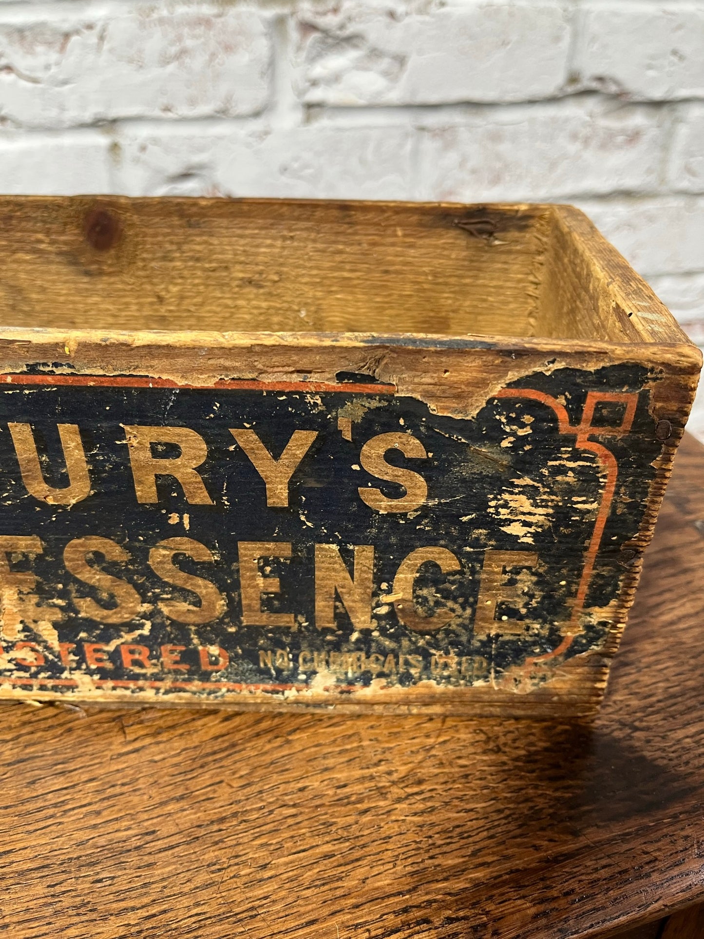 Vintage wooden Cadbury's Cocoa Essence box