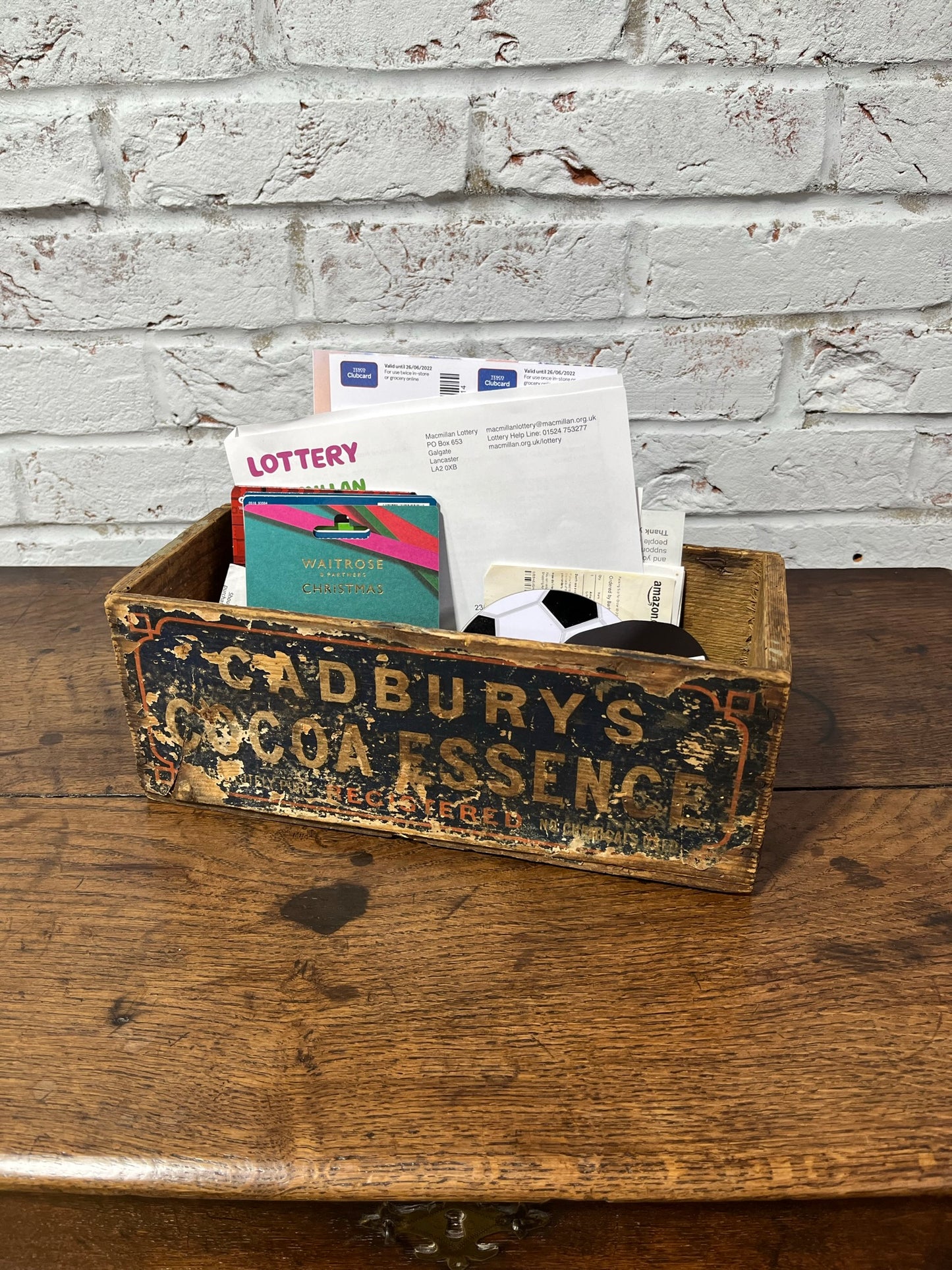 Vintage wooden Cadbury's Cocoa Essence box