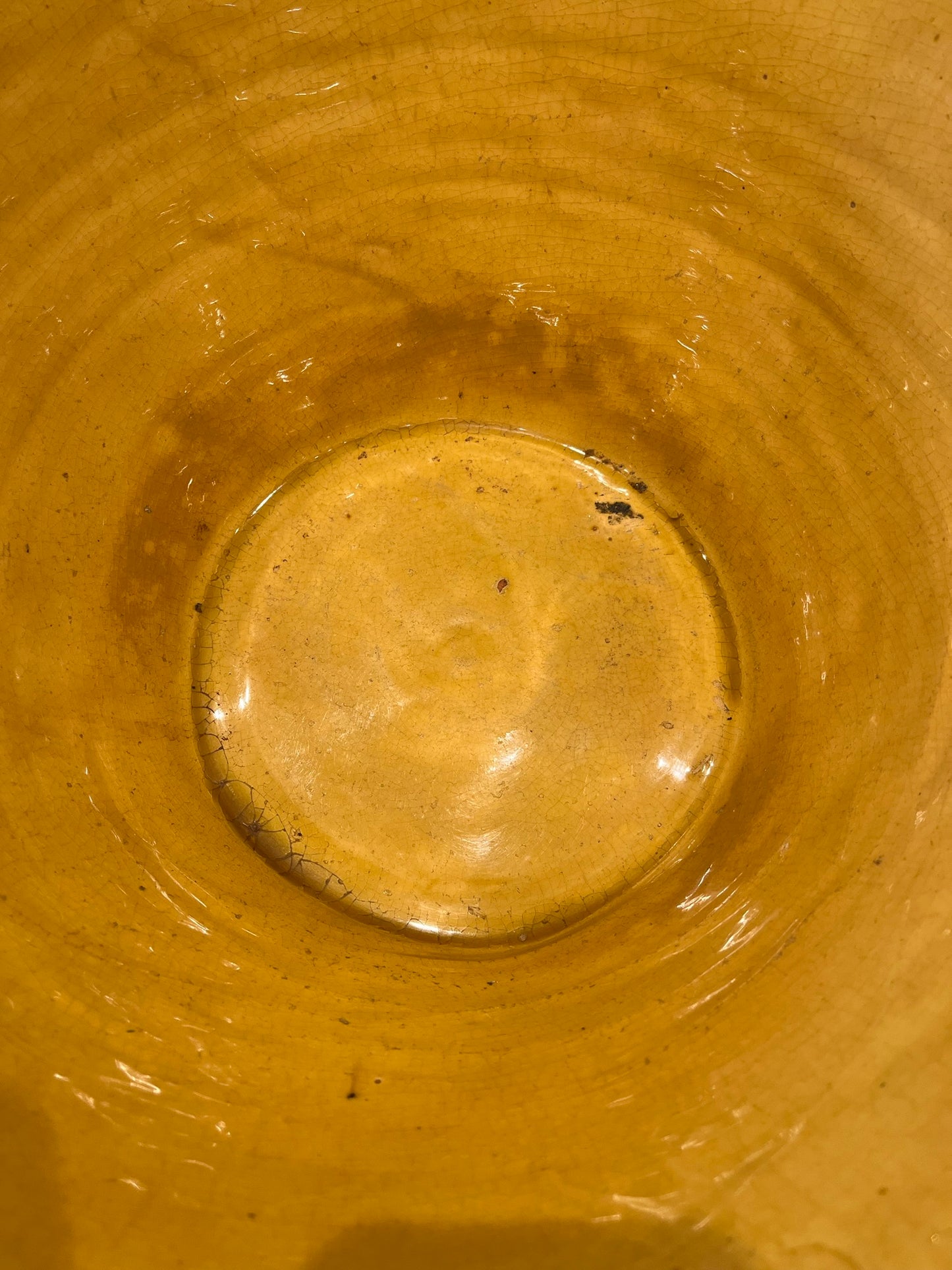 Huge slipware dairy bowl (or proofing bowl or pancheon bowl).