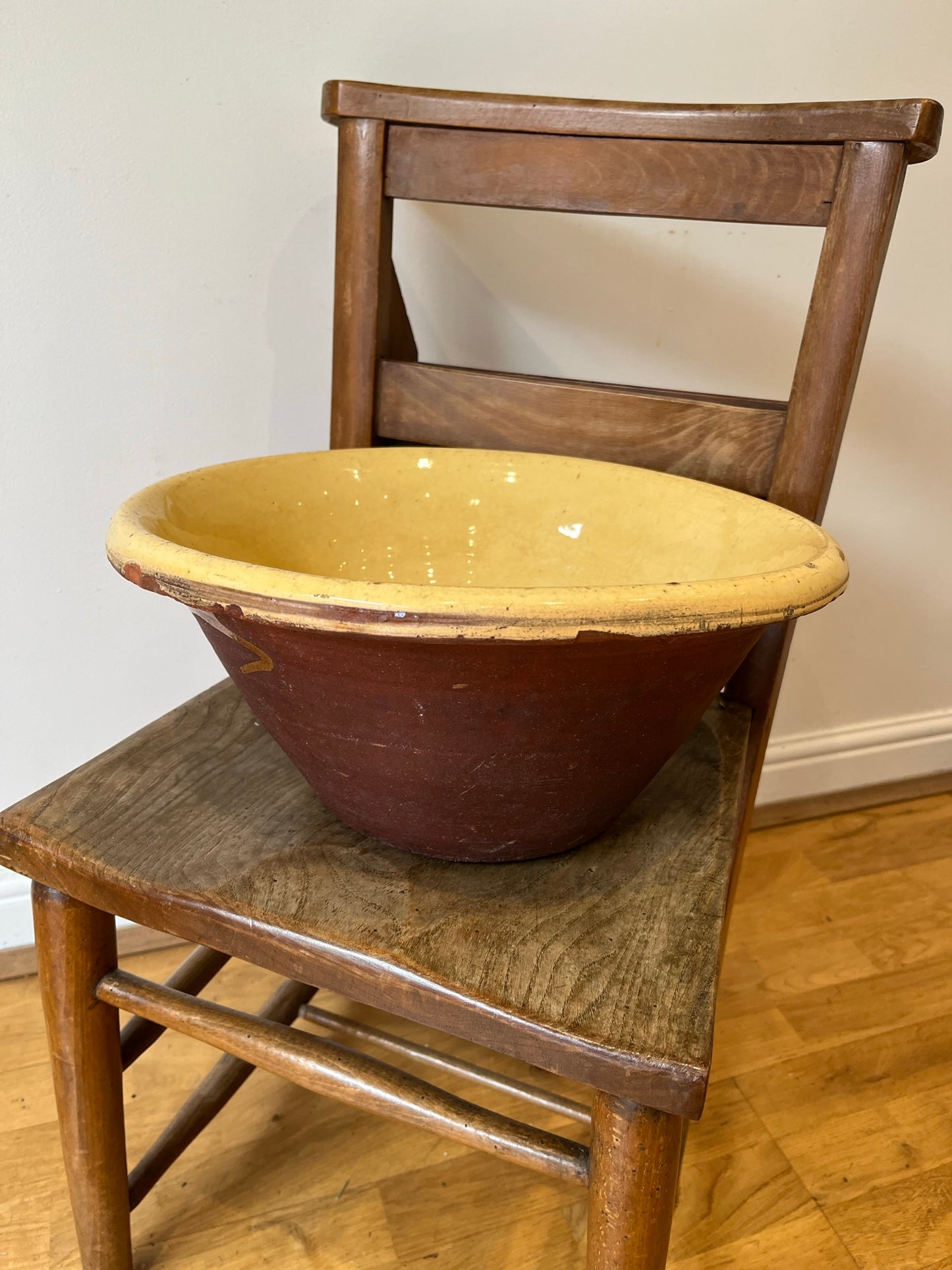 Slipware dairy bowl.