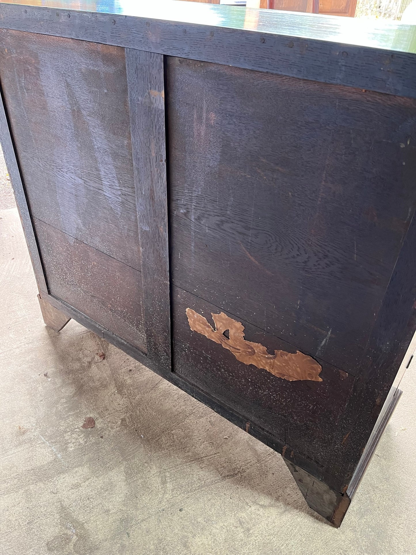 Mahogany display cabinet or bookcase from Brudenell House, Quainton.