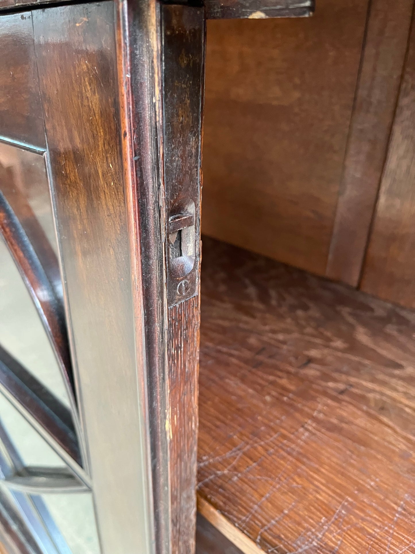 Mahogany display cabinet or bookcase from Brudenell House, Quainton.