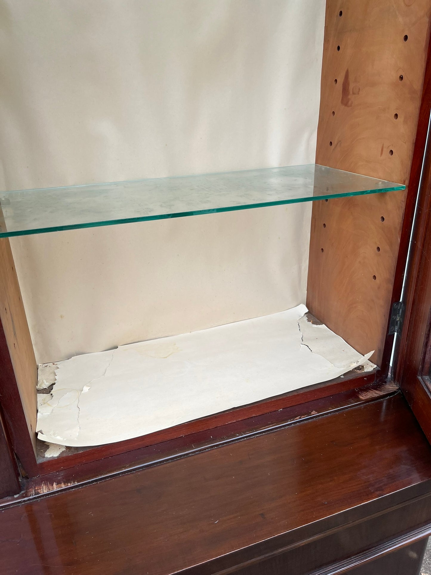 Large country house library bookcase or display case, with provenance.