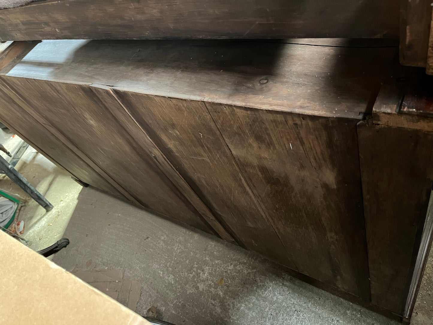 Large country house library bookcase or display case, with provenance.