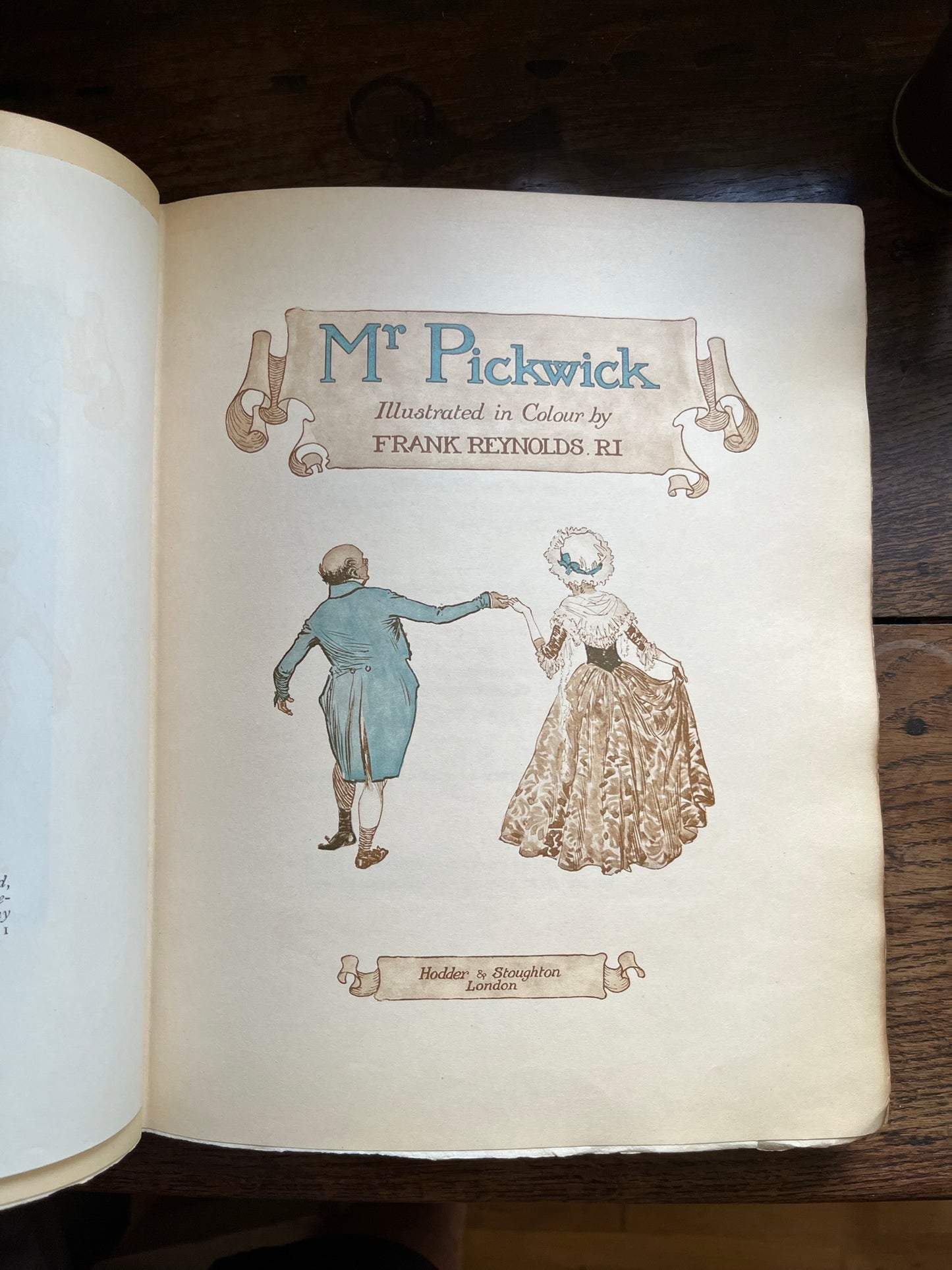 1910, limited edition, signed, "Mr Pickwick Pages from the Pickwick Papers with illustrations by Frank Reynolds R.I."