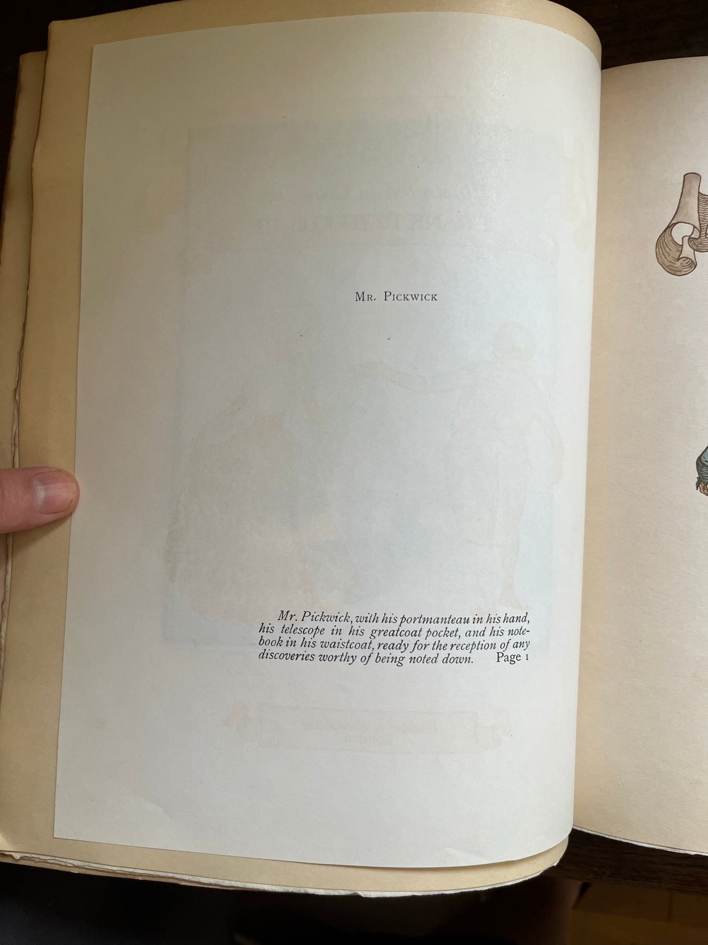 1910, limited edition, signed, "Mr Pickwick Pages from the Pickwick Papers with illustrations by Frank Reynolds R.I."