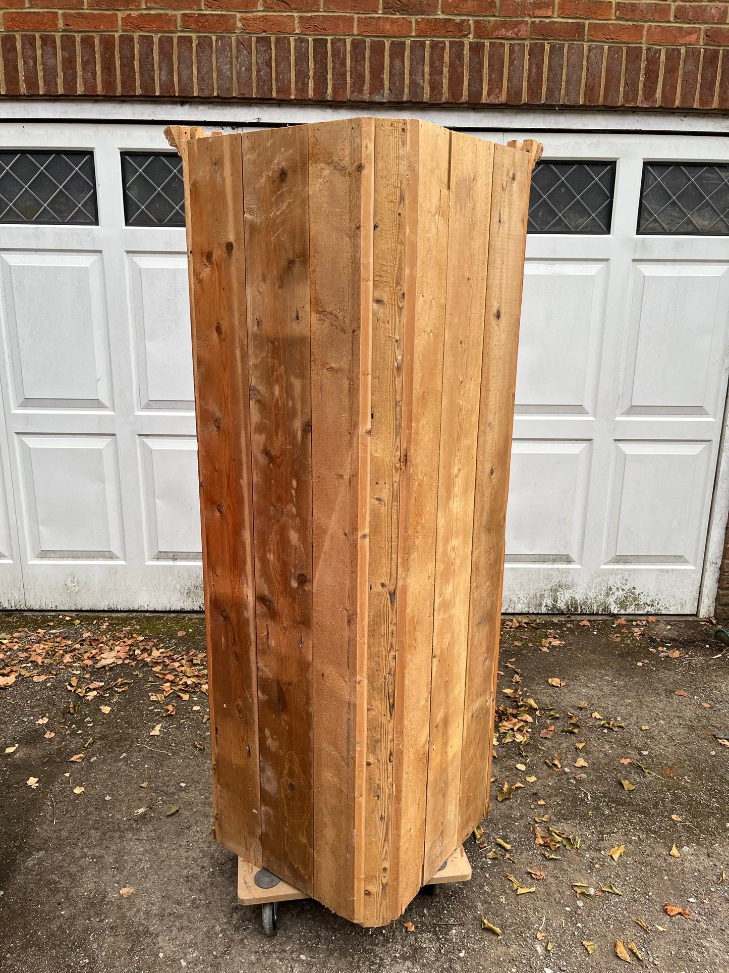 19th century pine corner cupboard