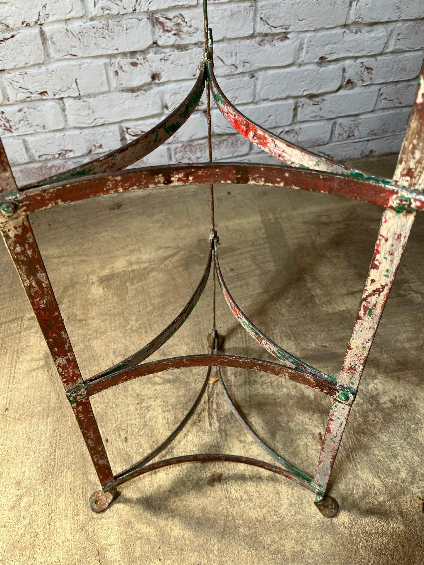Large kitchen pots and pans rack with hooks.