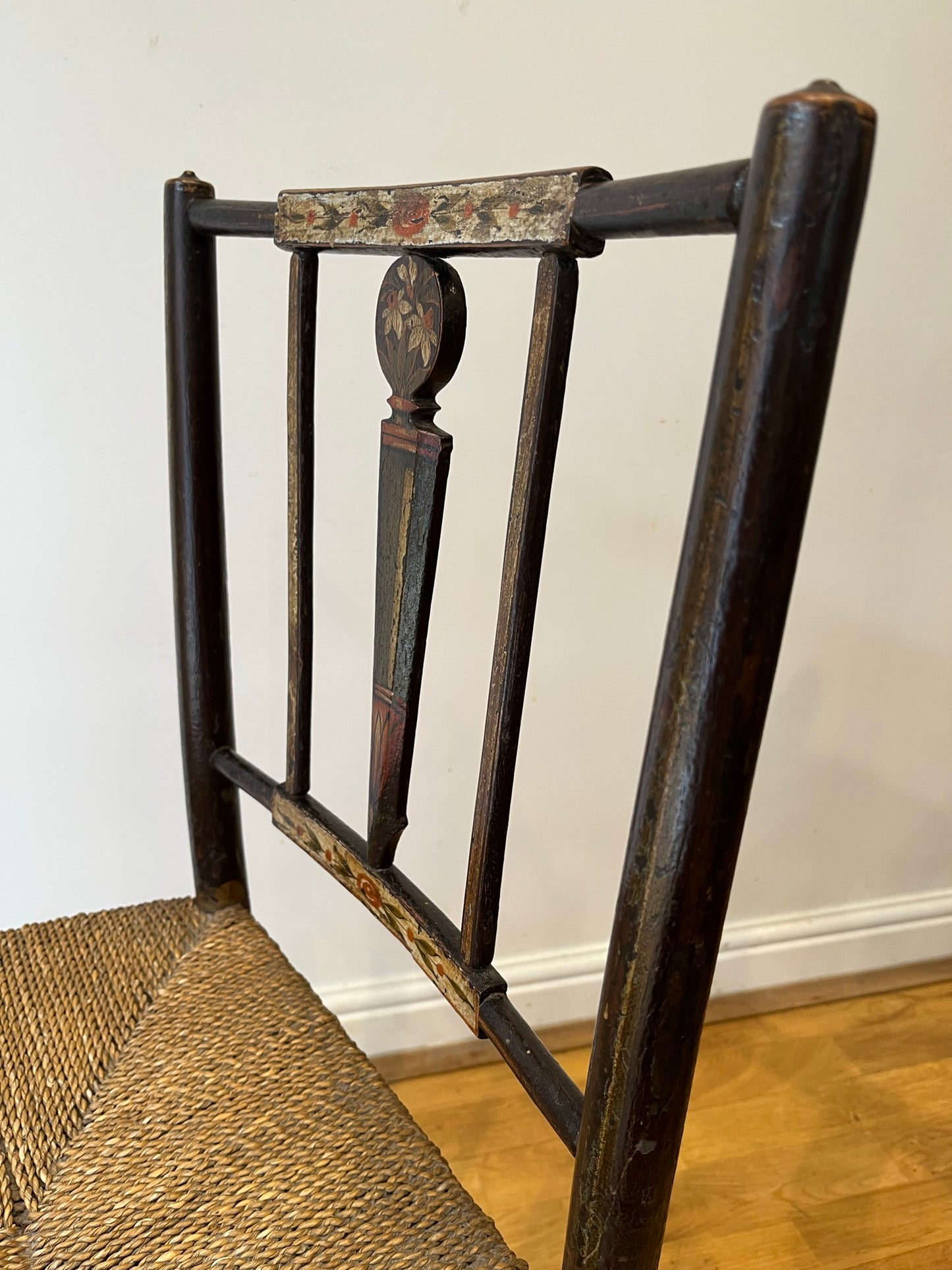 Regency side chair with original paint.