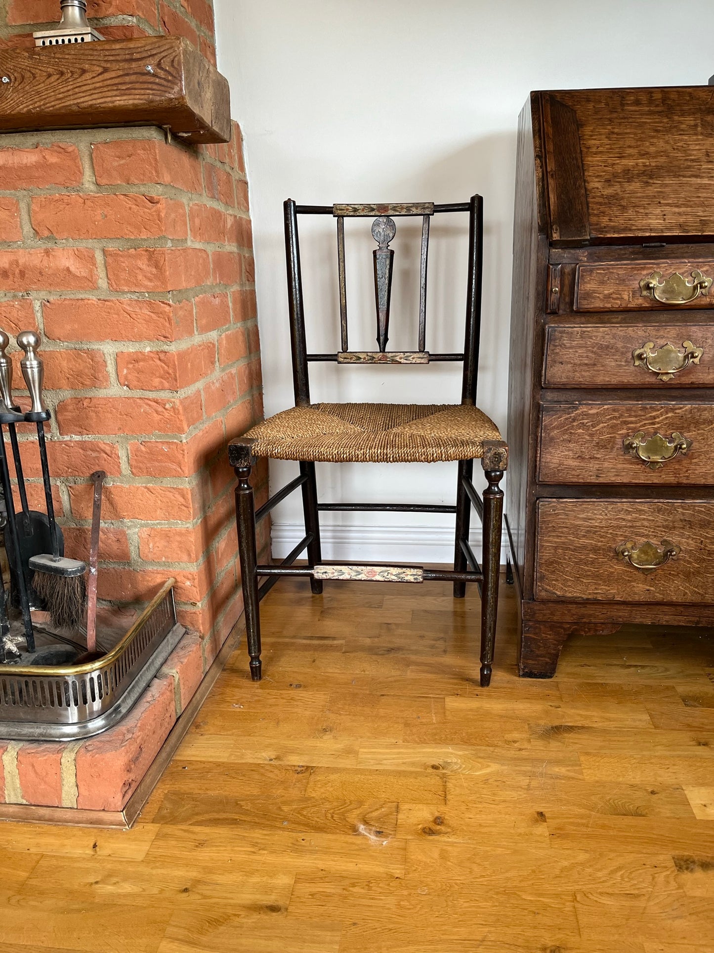 Regency side chair with original paint.