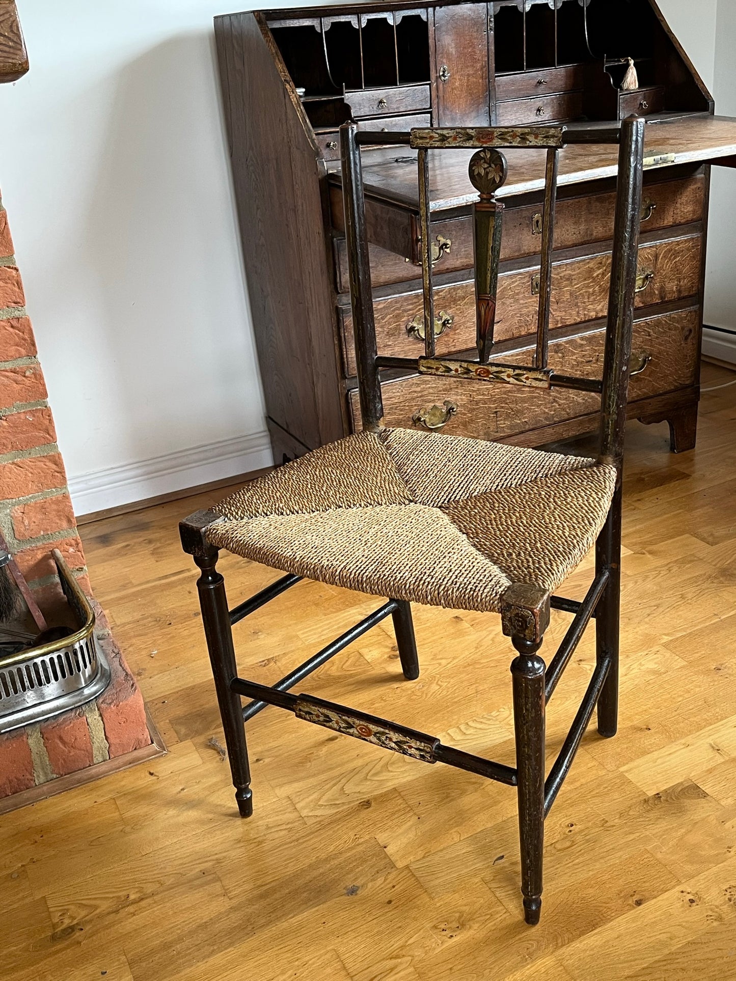 Regency side chair with original paint.