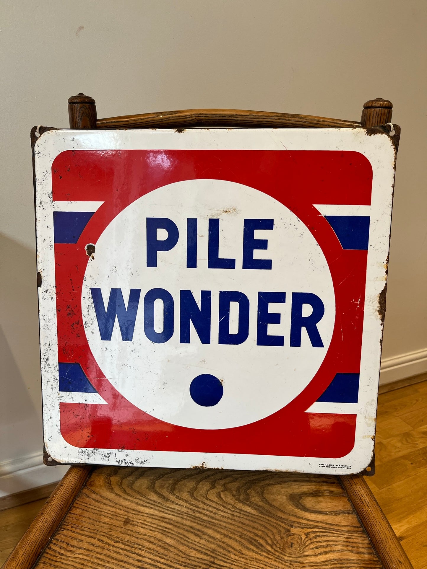 Early 20th century French enamel advertising sign.