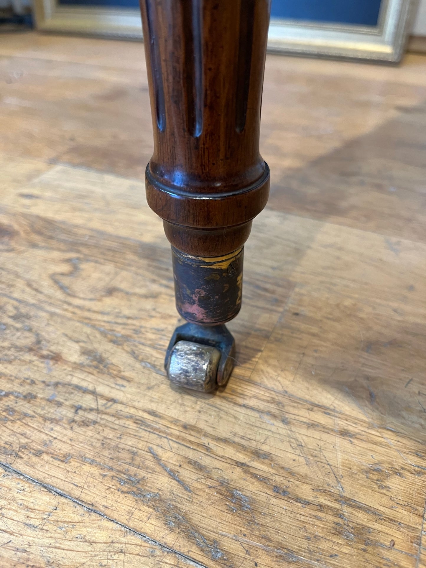 Maitland-Smith lamp table with hidden drawers.