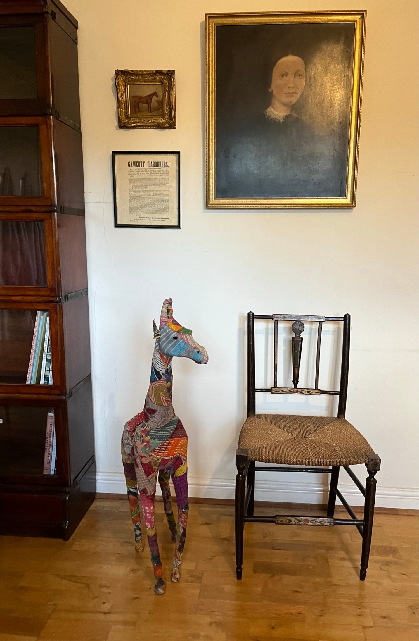 A fine quality vintage patchwork giraffe.