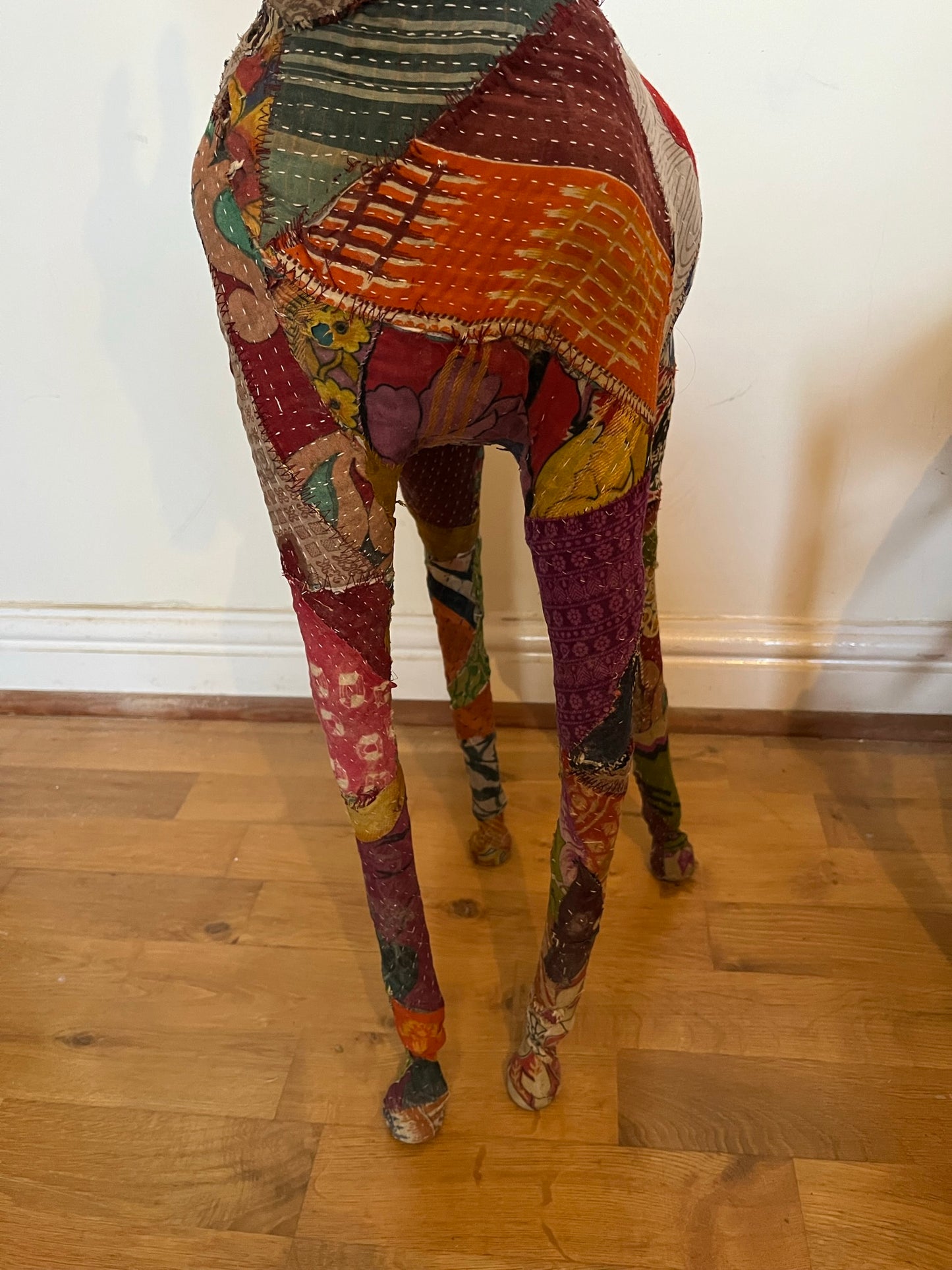 A fine quality vintage patchwork giraffe.