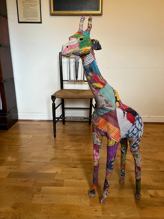 A fine quality vintage patchwork giraffe.