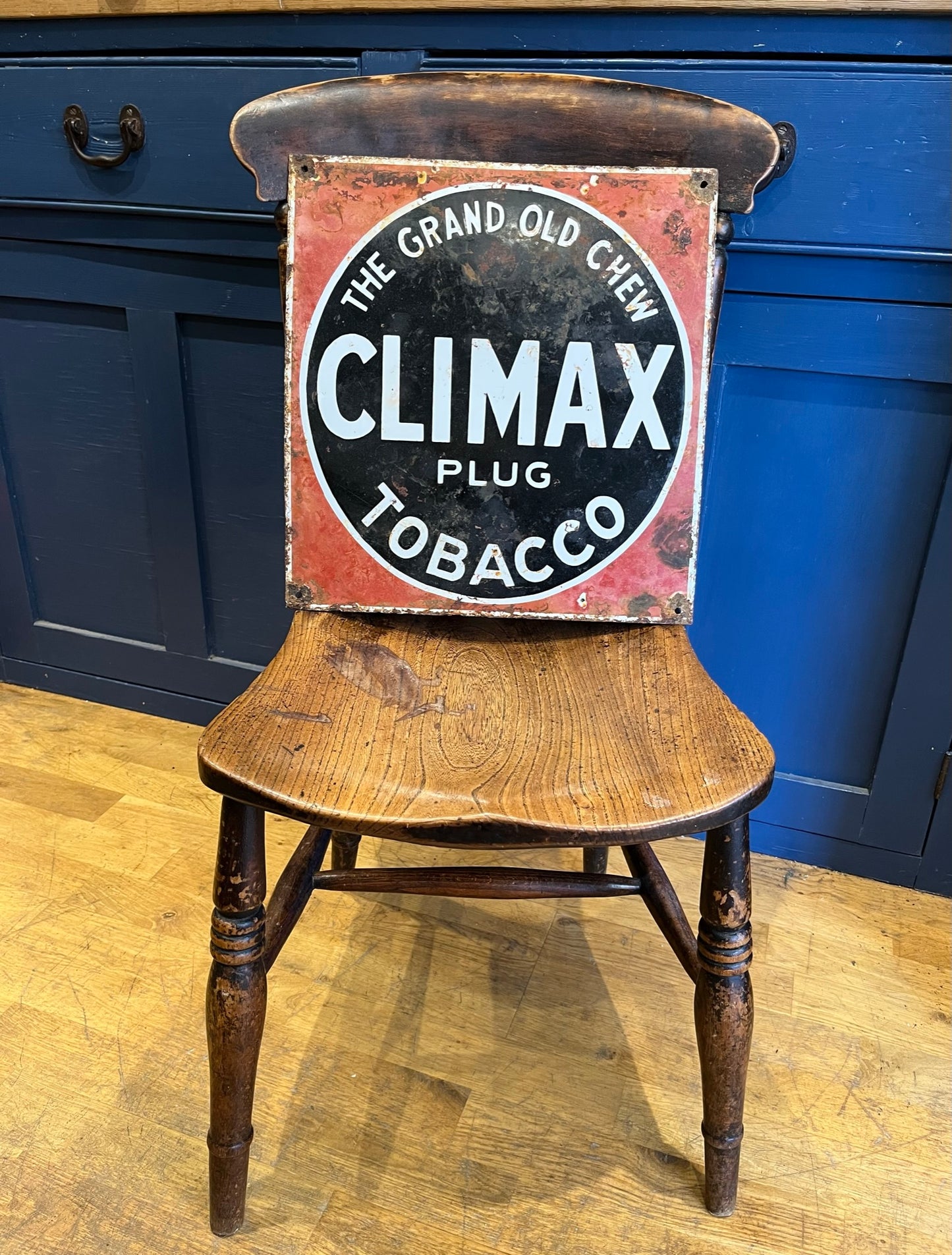 Early 20th century enamel tobacco advertising sign.