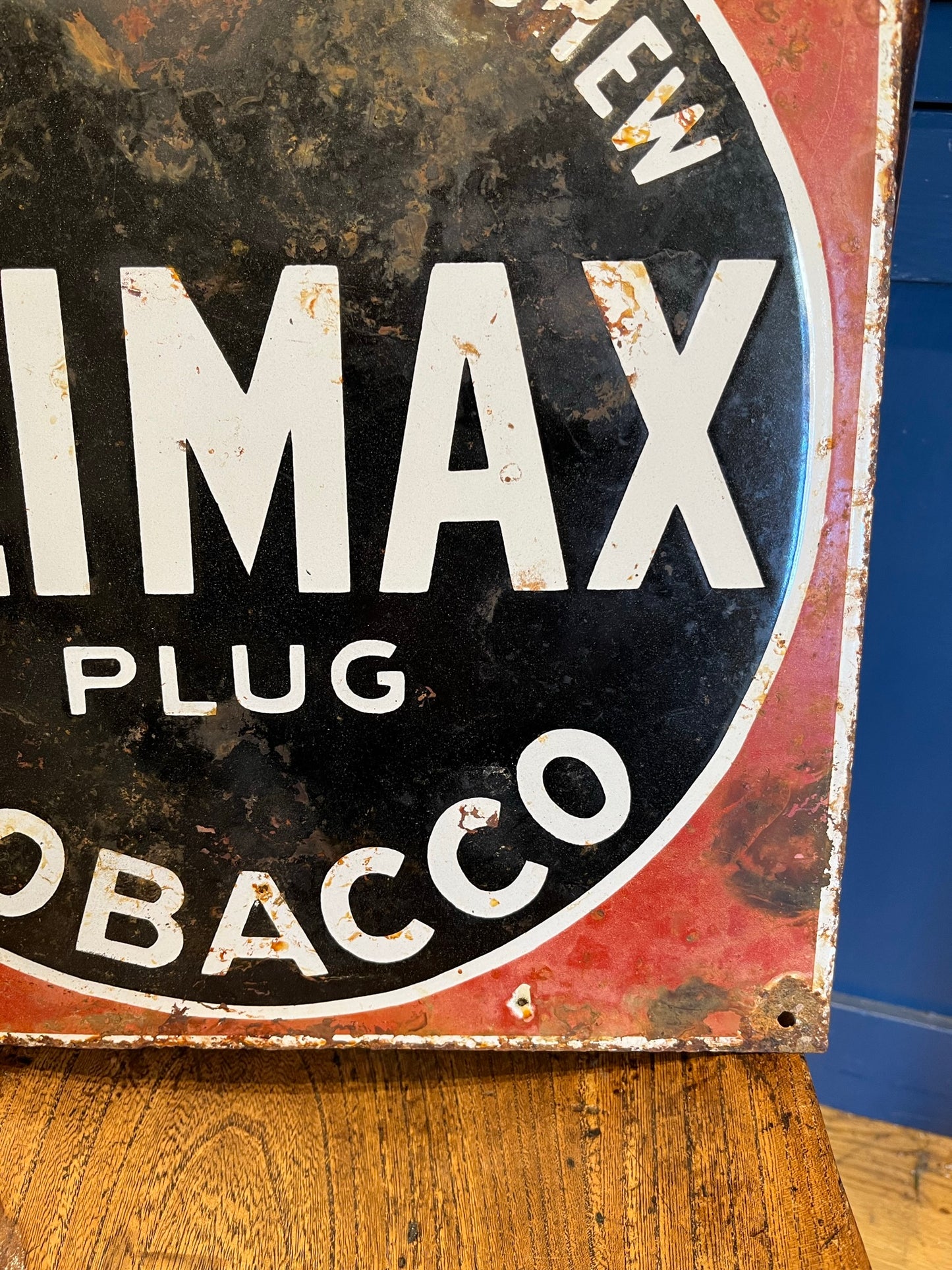 Early 20th century enamel tobacco advertising sign.