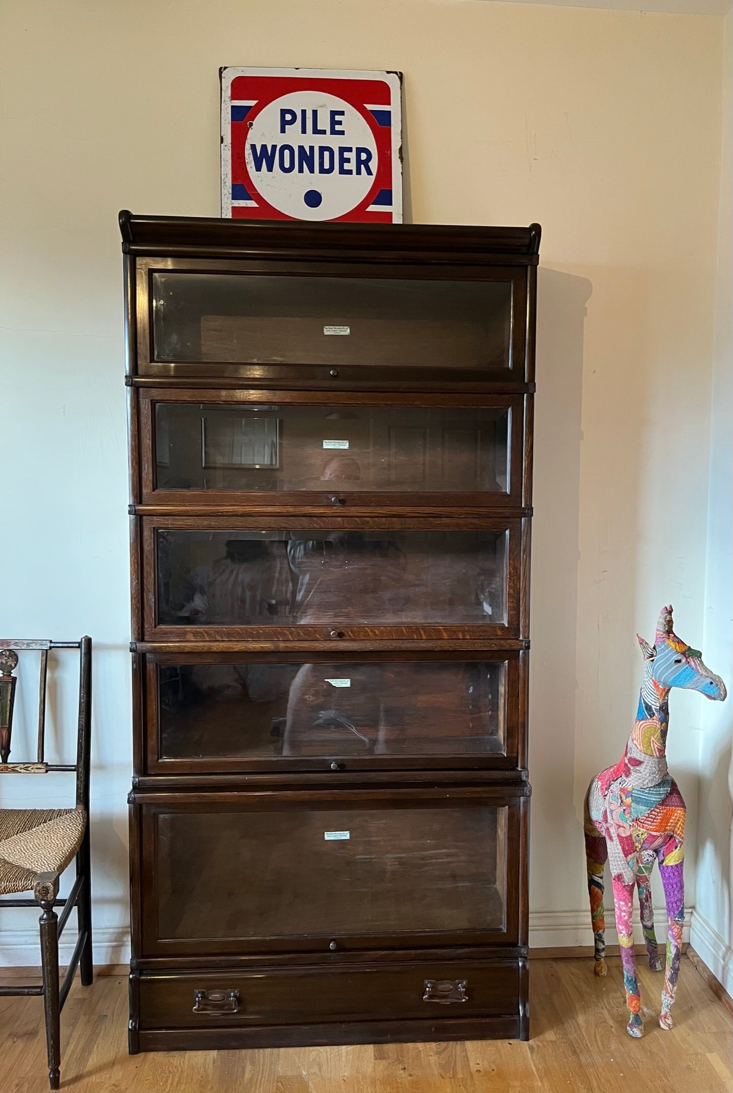 Early Globe-Wernicke stacking bureau bookcase.