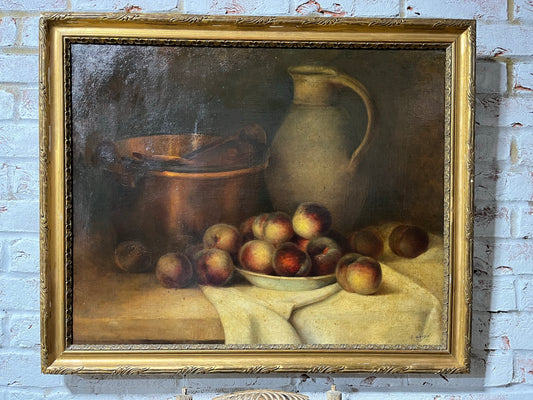 Early 20th century French still life, by S. Gaudin.