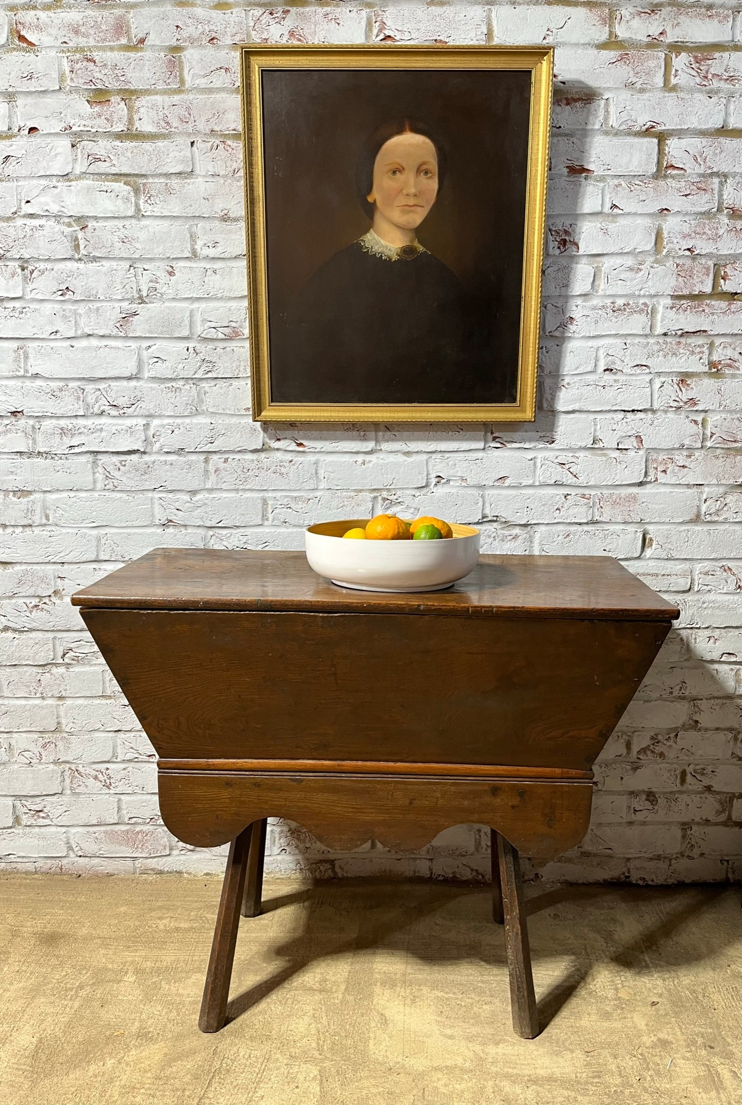 A country made 18th or 19th century dough bin or trough.
