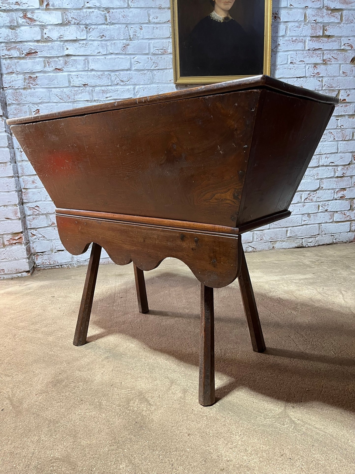 A country made 18th or 19th century dough bin or trough.