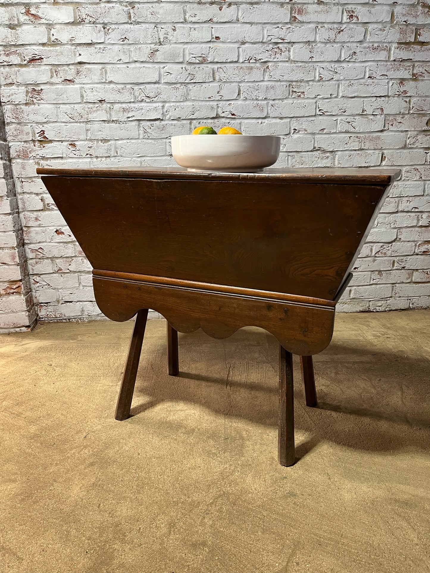 A country made 18th or 19th century dough bin or trough.