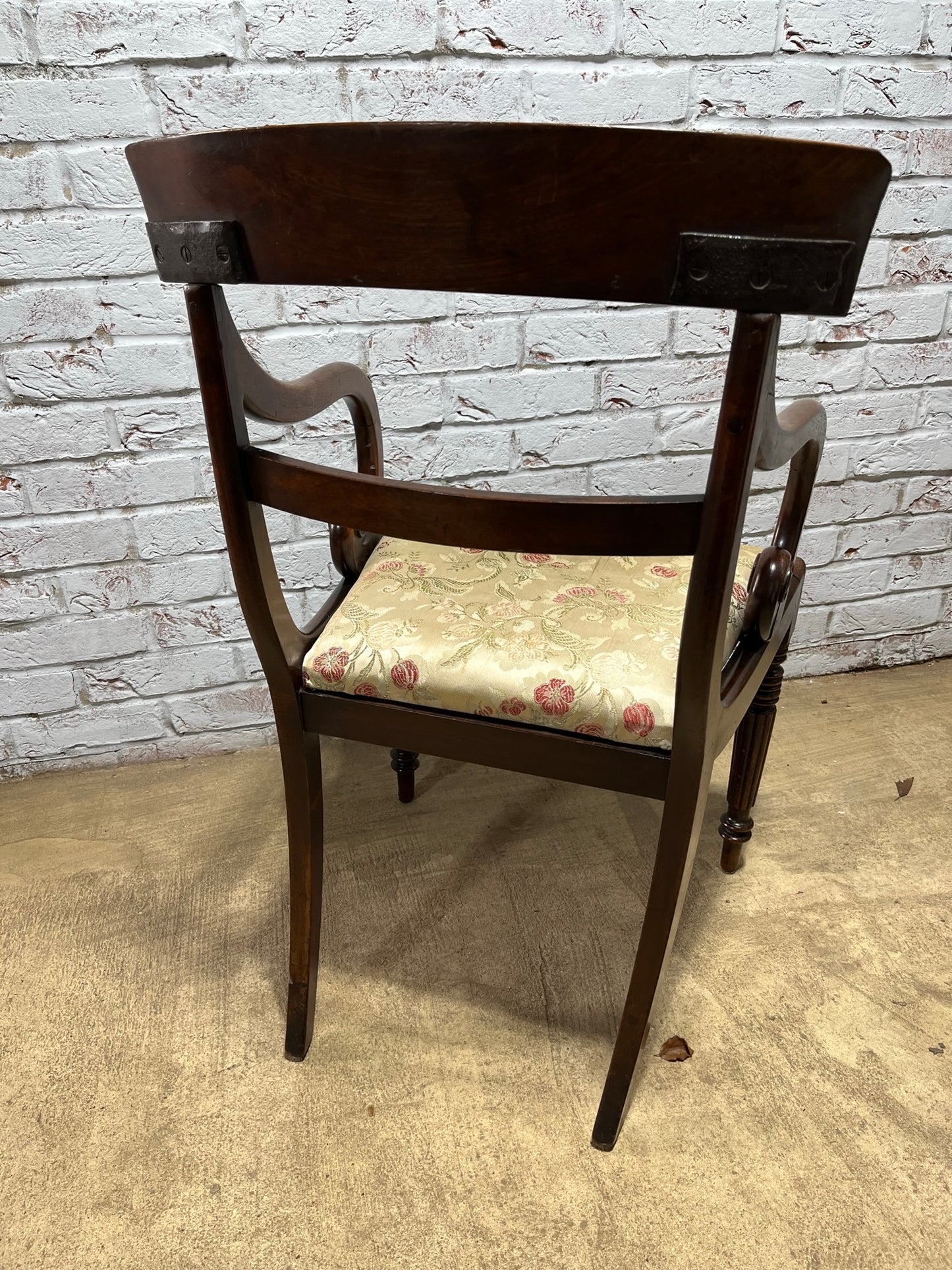 Regency desk, carver or elbow chair