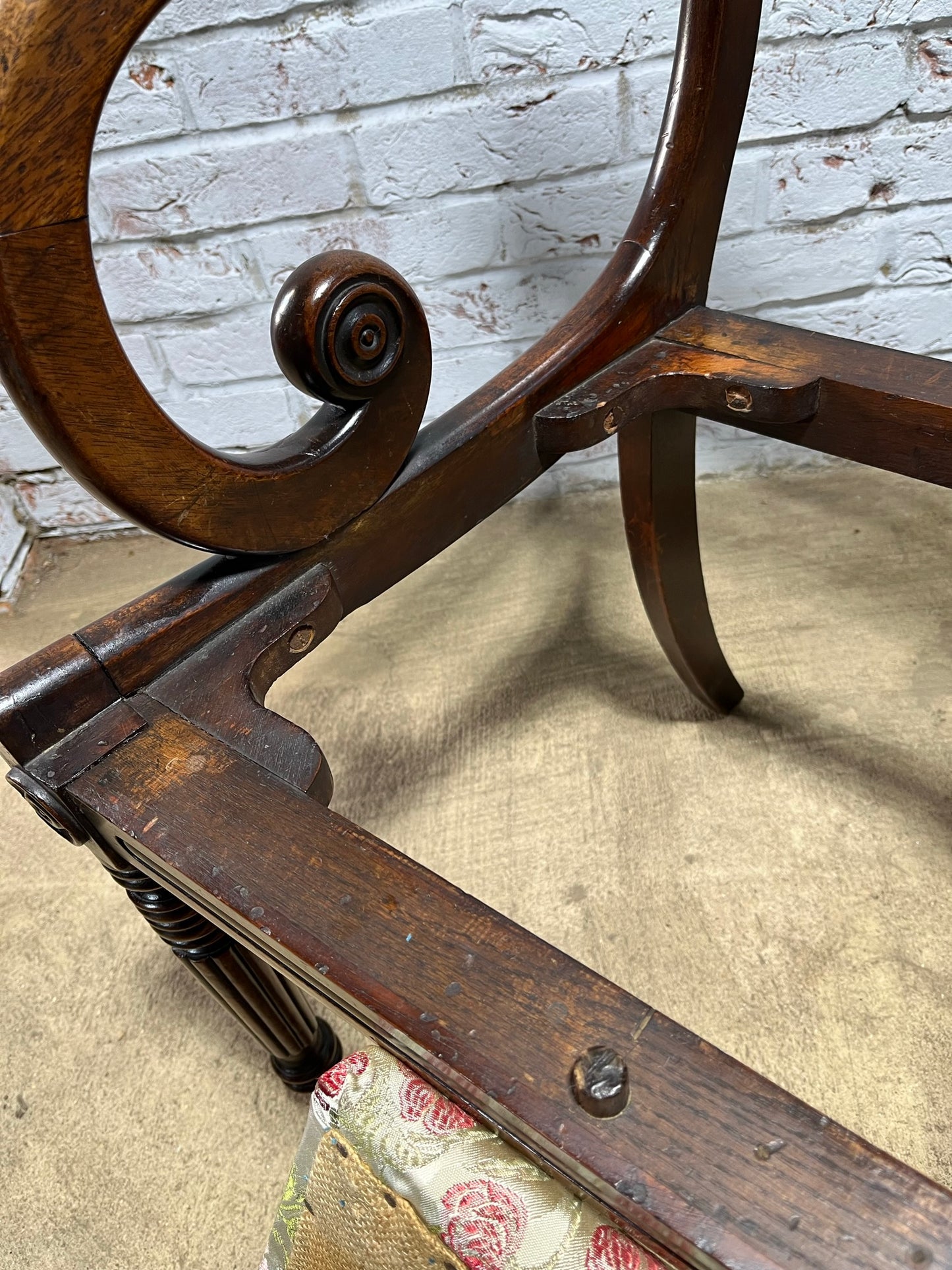 Regency desk, carver or elbow chair