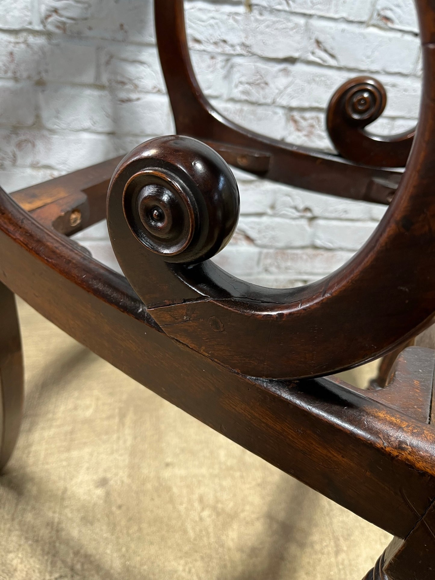 Regency desk, carver or elbow chair