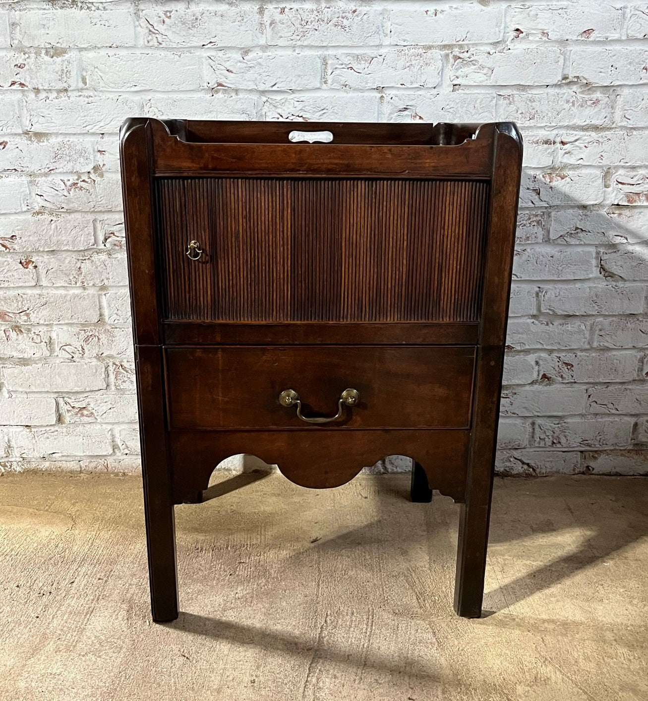 A good large George III nightstand or bedside table.