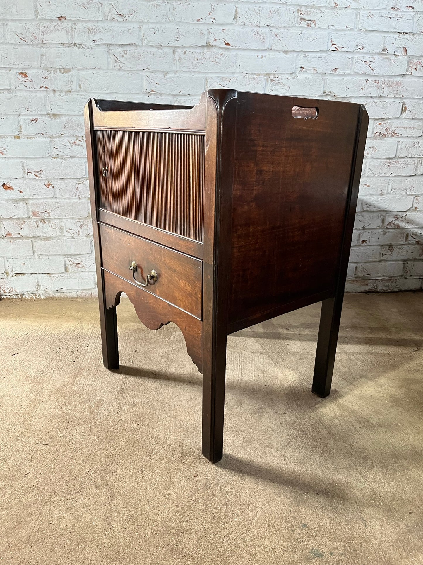 A good large George III nightstand or bedside table.