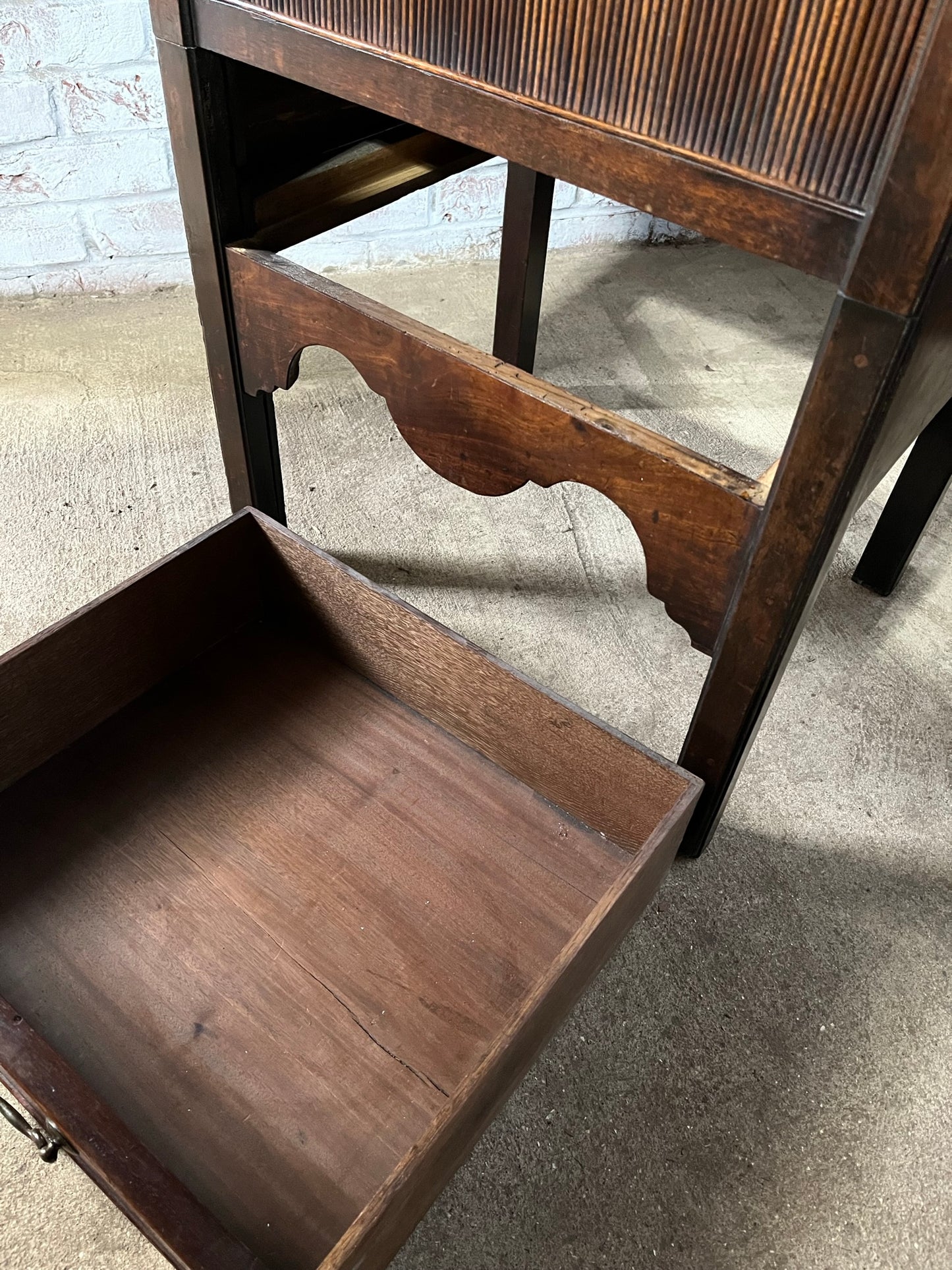 A good large George III nightstand or bedside table.