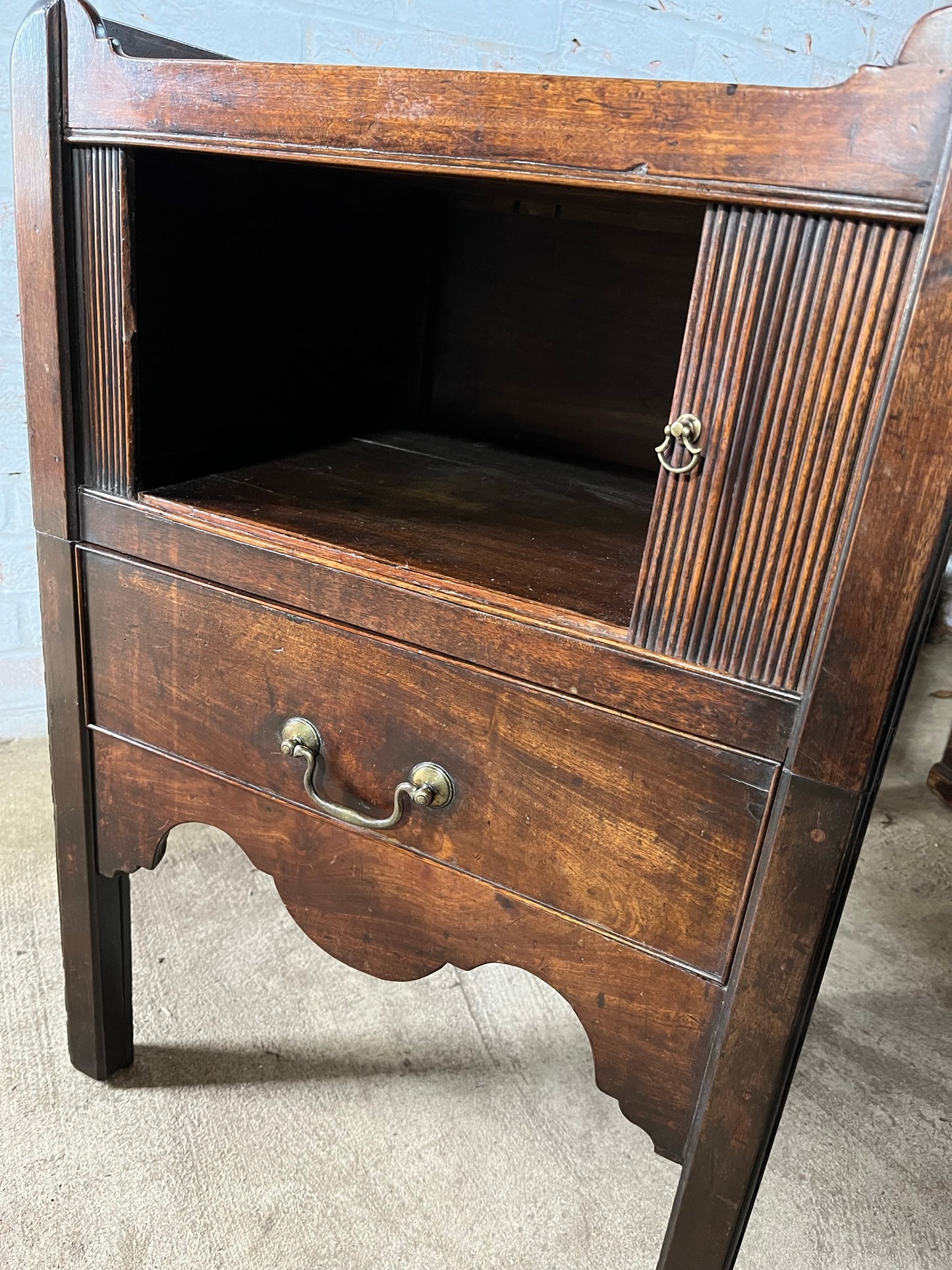 A good large George III nightstand or bedside table.