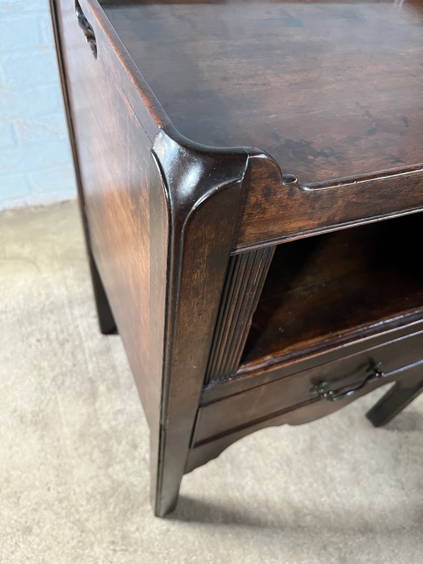 A good large George III nightstand or bedside table.