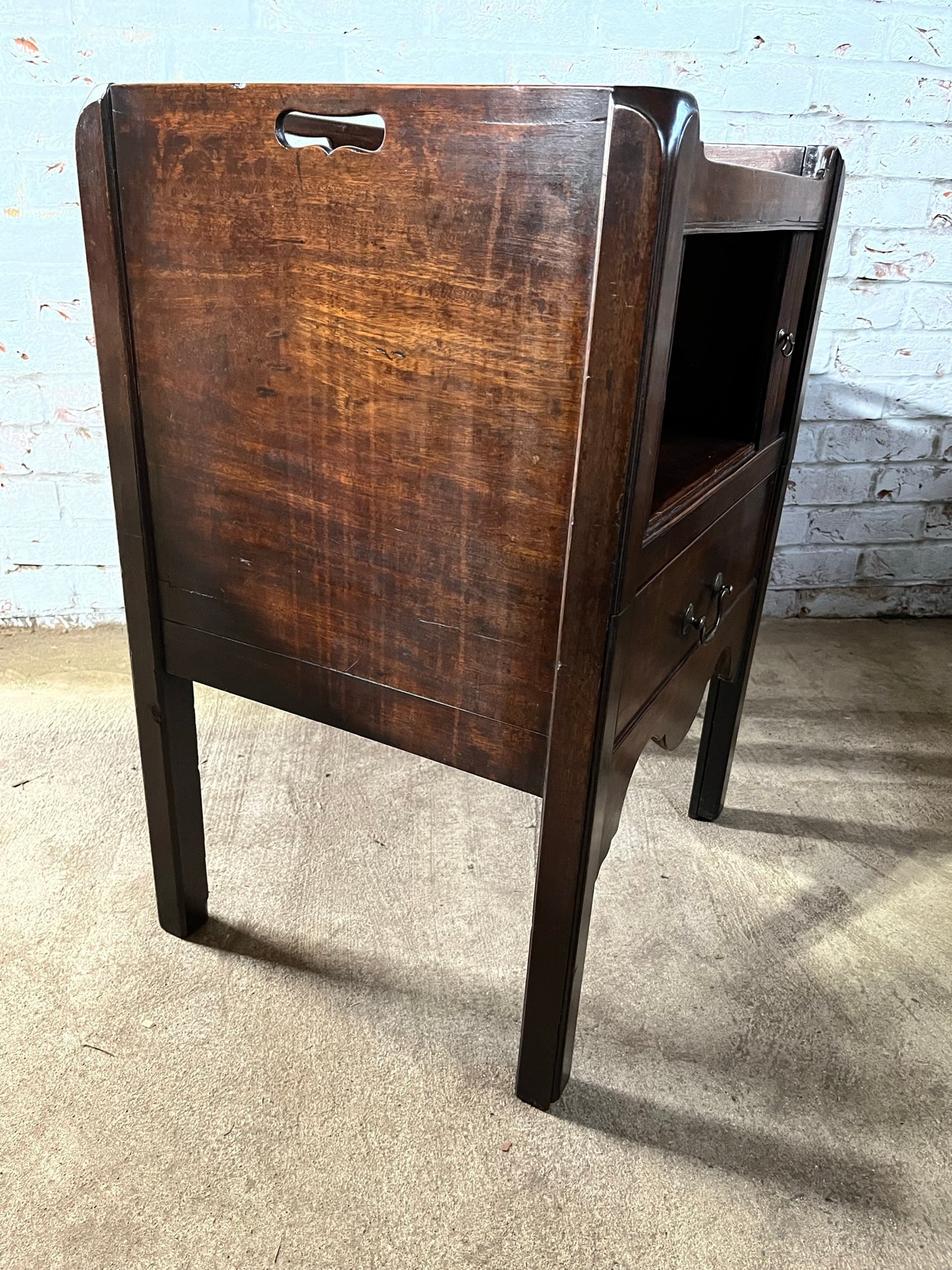 A good large George III nightstand or bedside table.