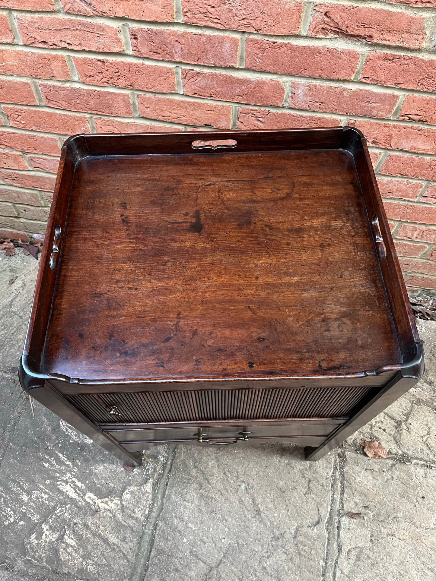 A good large George III nightstand or bedside table.