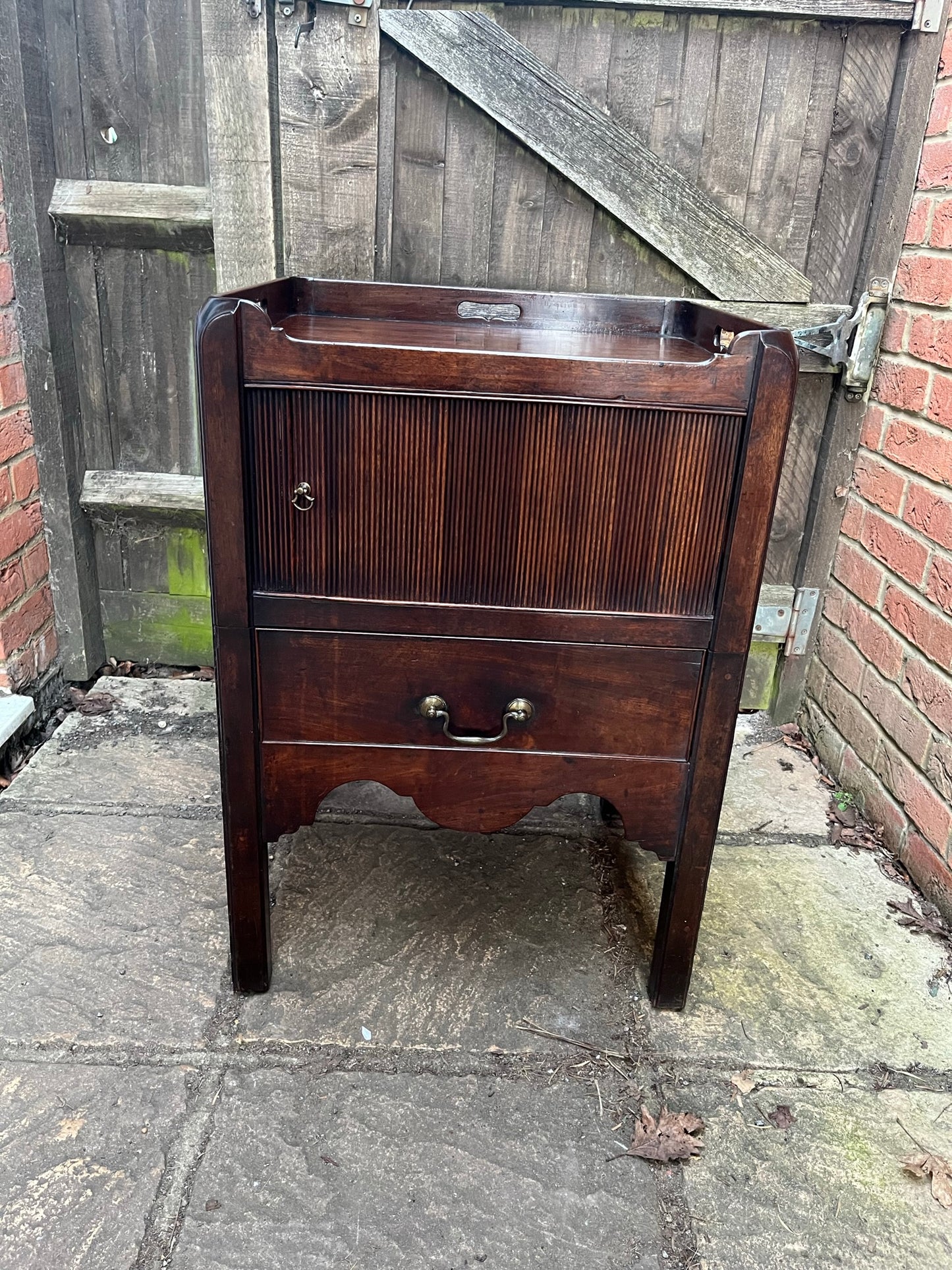 A good large George III nightstand or bedside table.