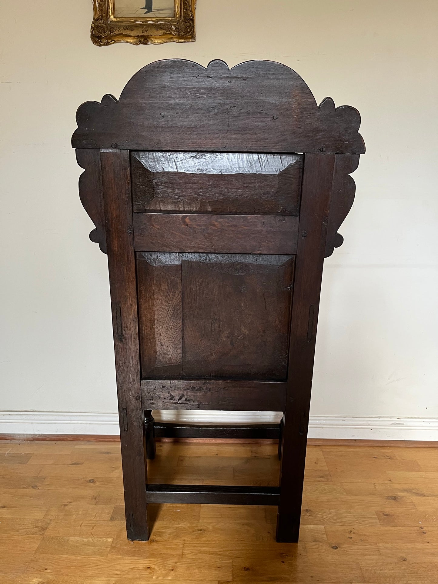 A large oak Wainscot chair.