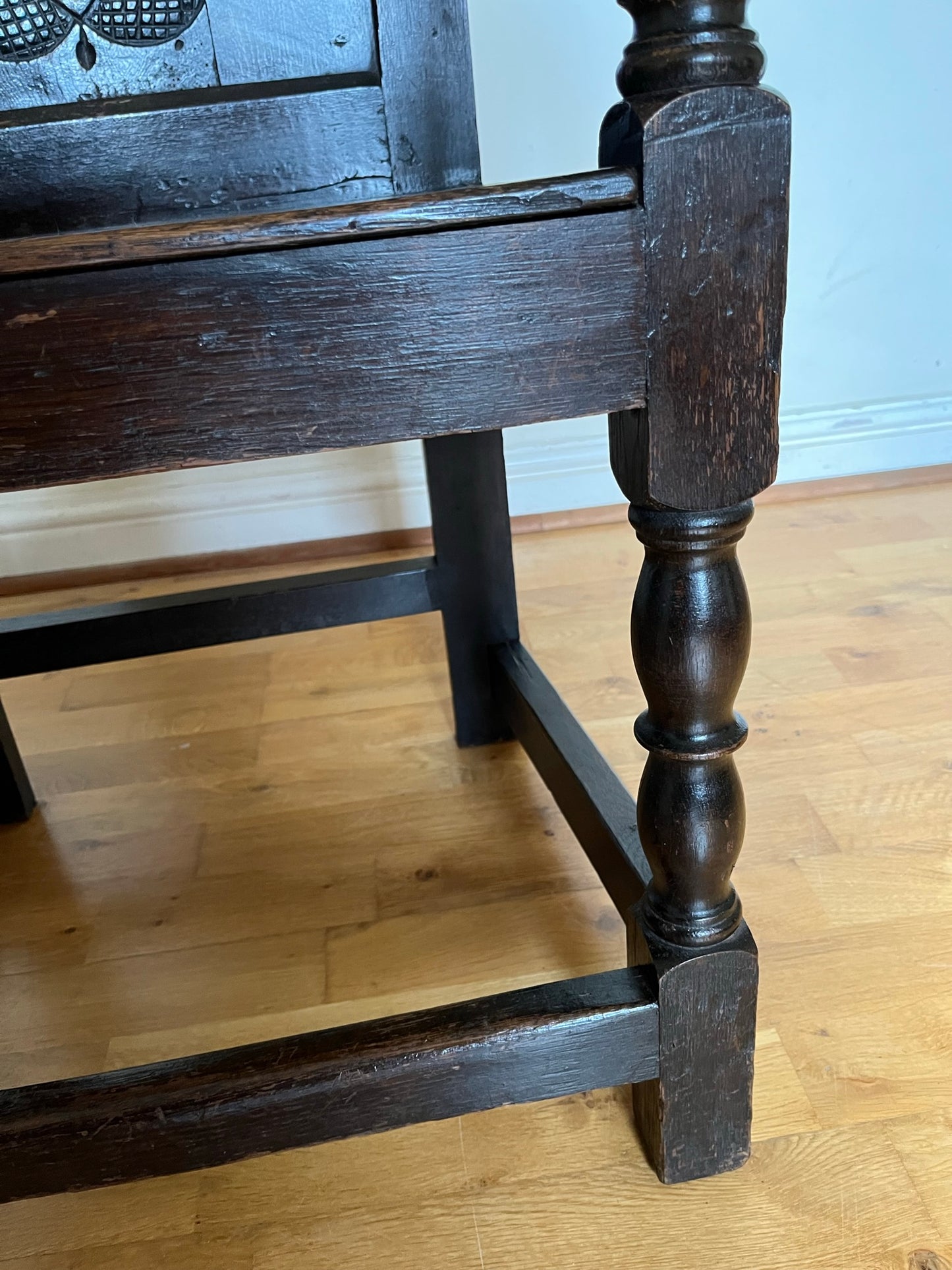 A large oak Wainscot chair.