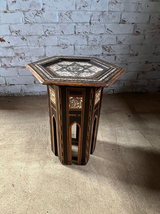 Antique Moorish occasional table, late 19th/early 20th century.