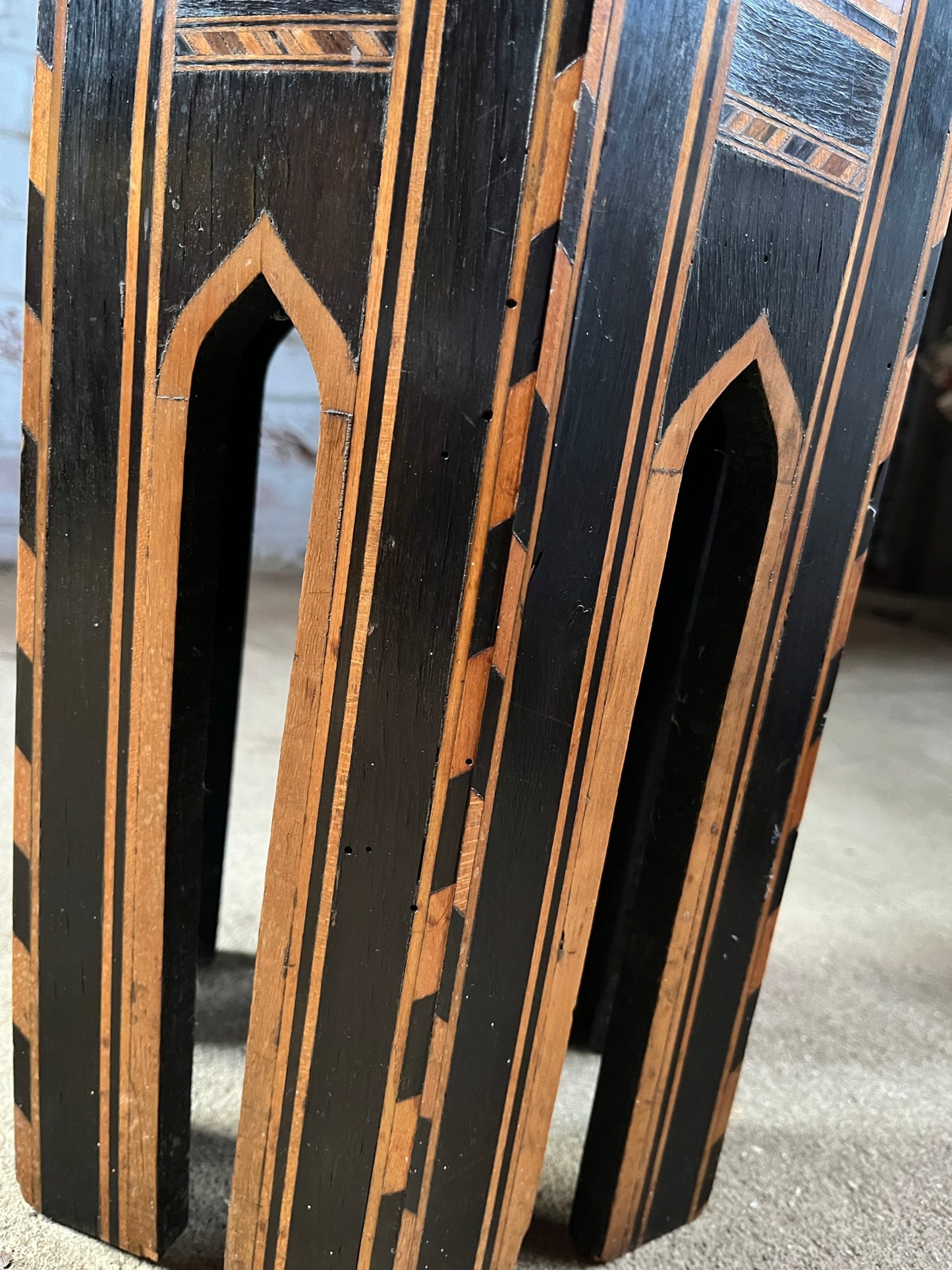 Antique Moorish occasional table, late 19th/early 20th century.