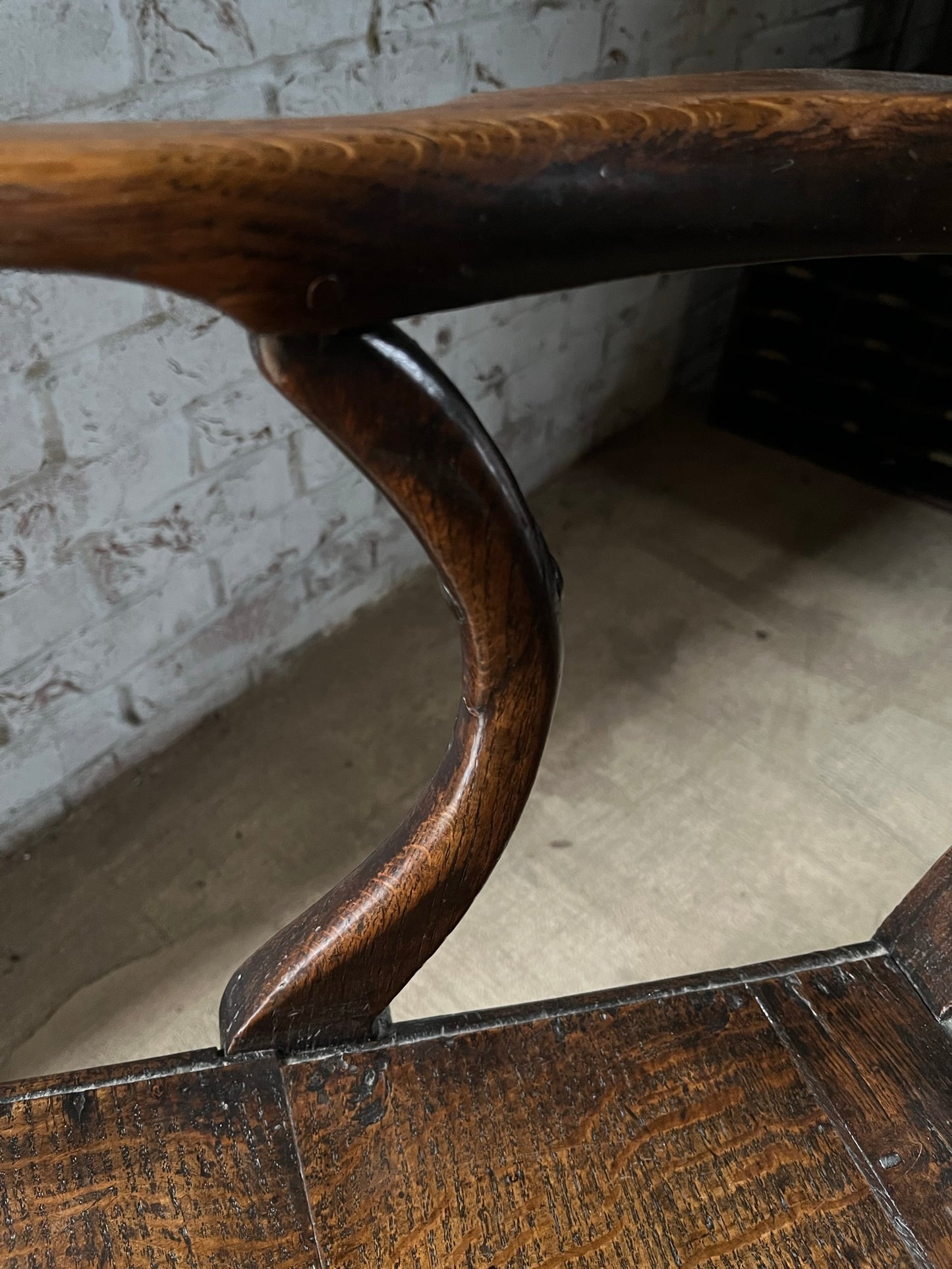 Georgian country oak armchair.